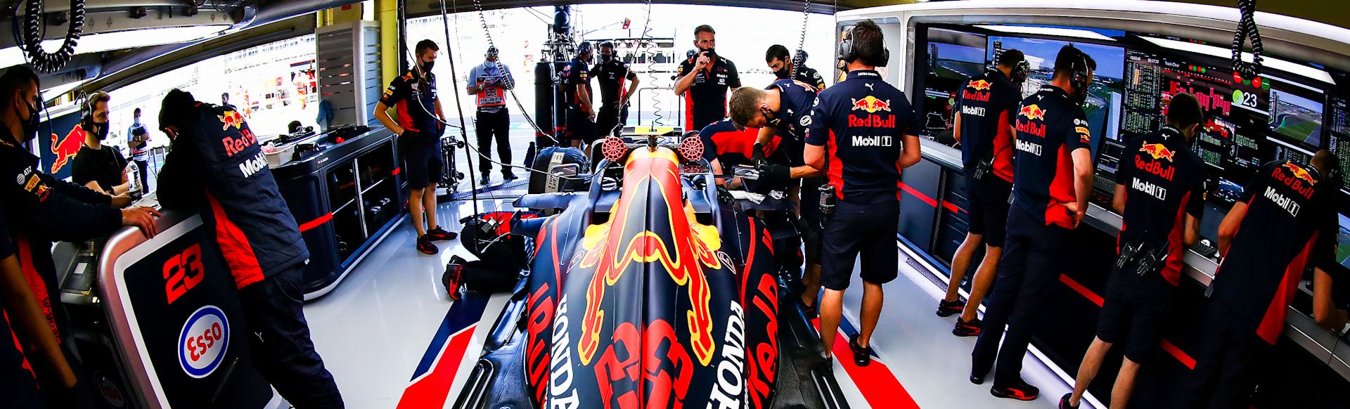Box de Red Bull, escudería de Fórmula 1.