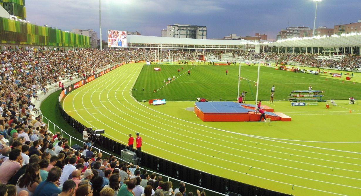 Estadio Vallehermoso de Madrid durante el Meeting de Madrid en 2019.