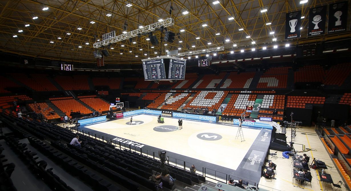Fuente de San Luis, pabellón del Valencia Basket. Fotografía de Miguel Ángel Polo.