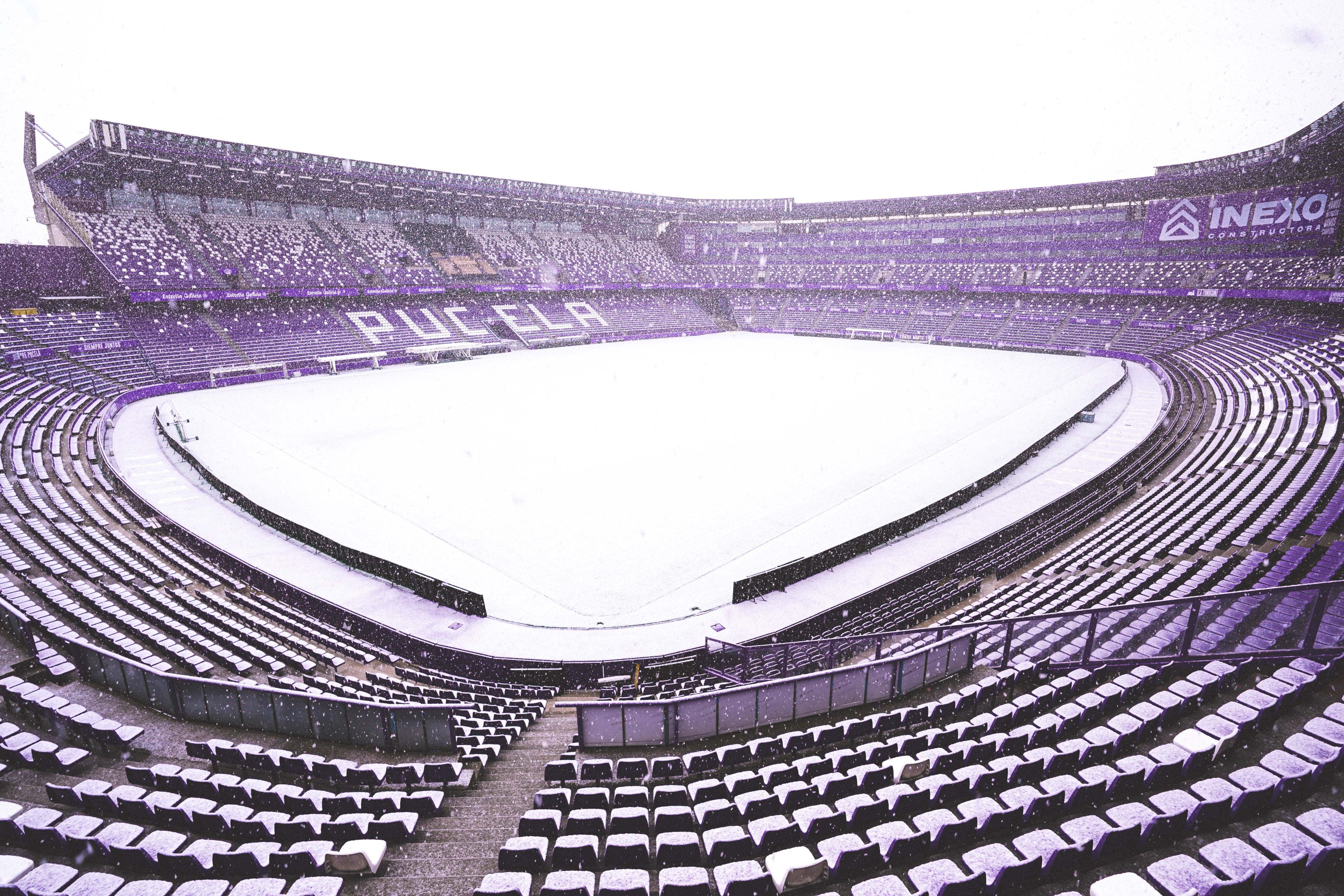 Real Valladolid estadio nieve 2021 2022