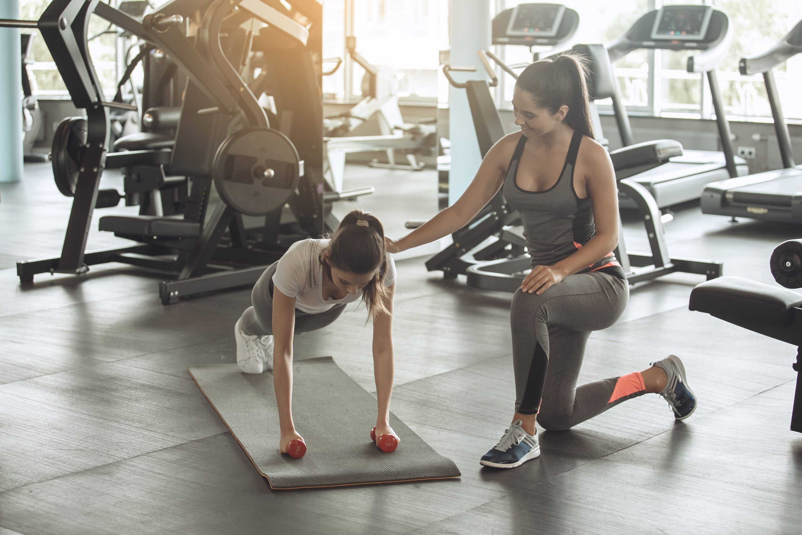Entrenadora personal mujer