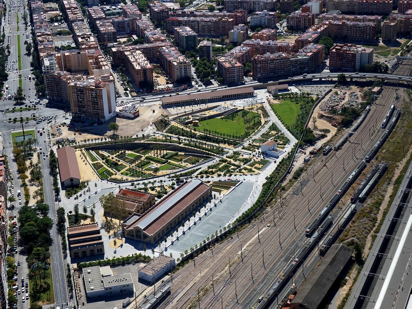 foto aerea parque central valencia 