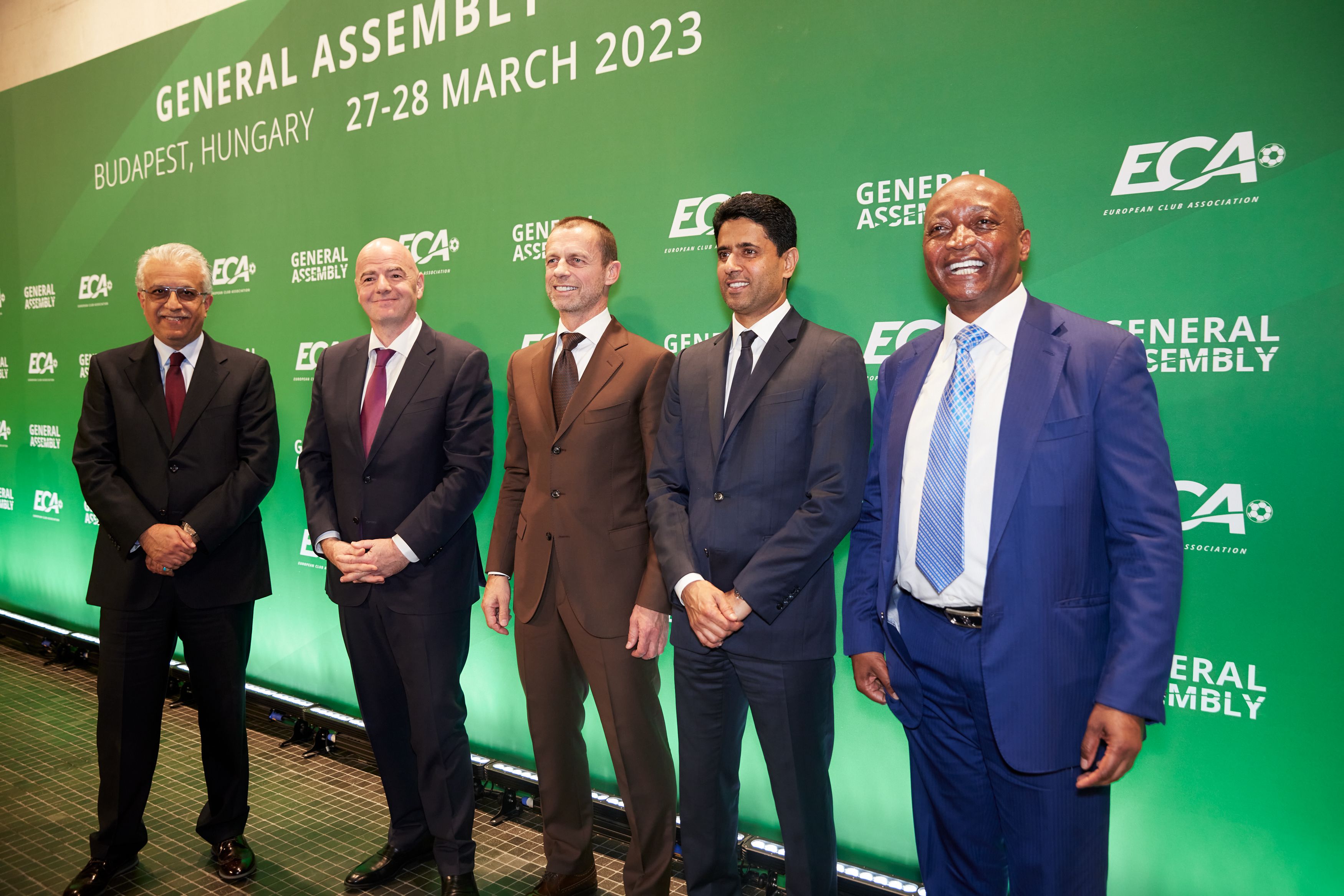 Ceferin Infantino Al Khelaifi ECA 2023