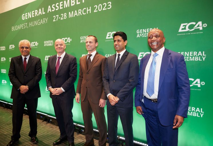 Ceferin Infantino Al Khelaifi ECA 2023