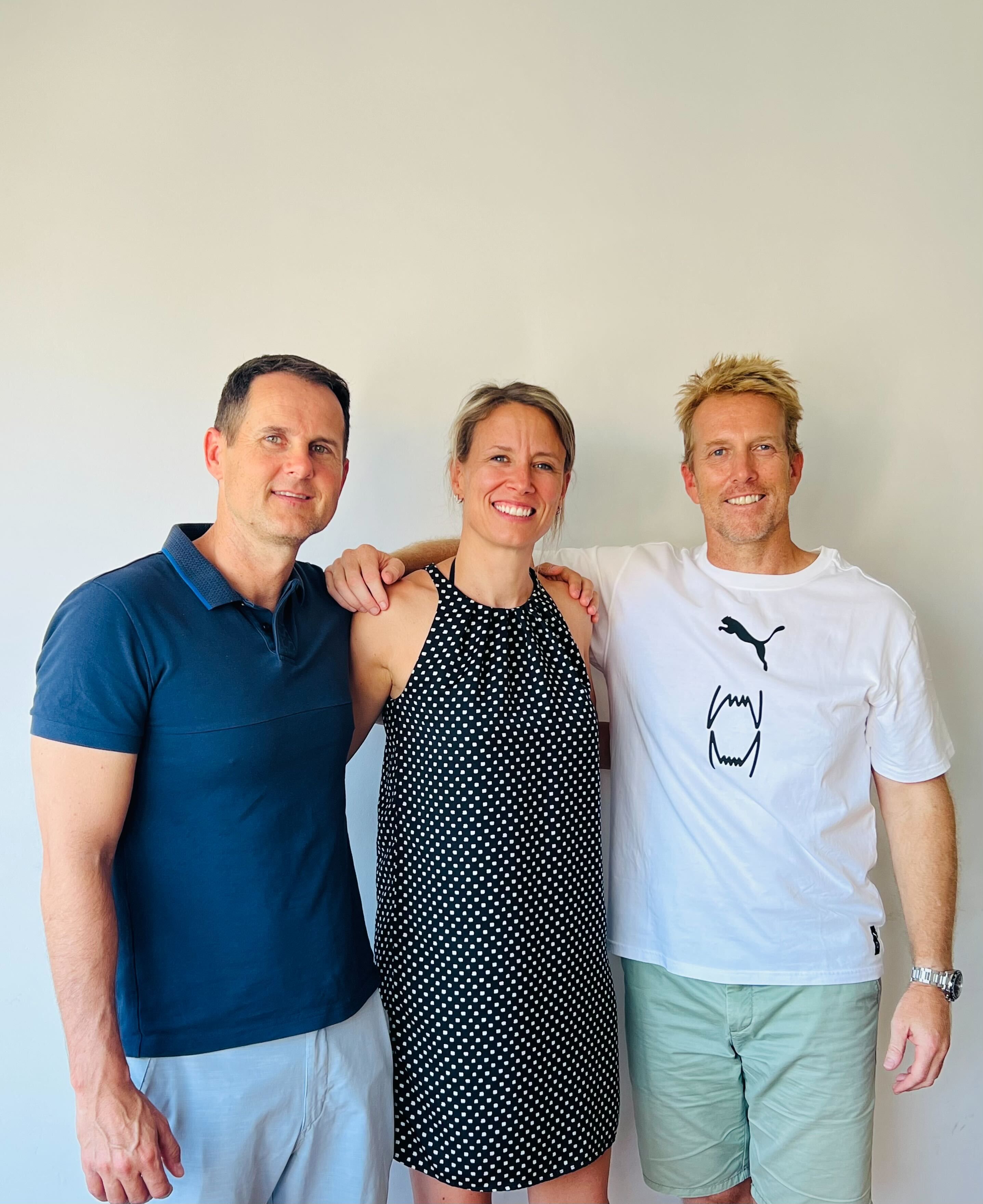 Richard Burnet, CEO de BFT; Liz Andrews, responsable de expansión de BFT en España y Portugal; y Cameron Falloon, fundador de BFT