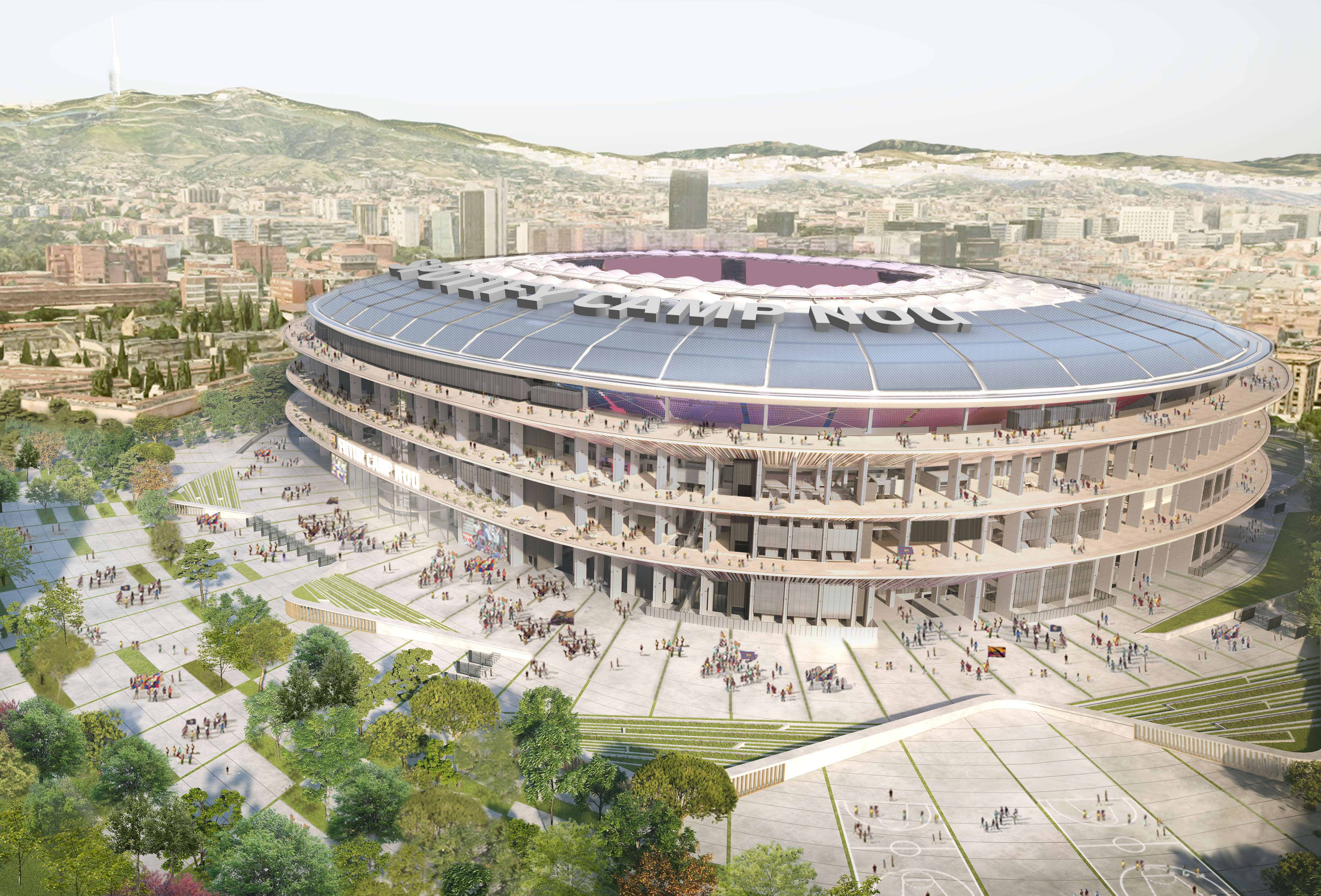 Render Spotify Camp Nou exterior