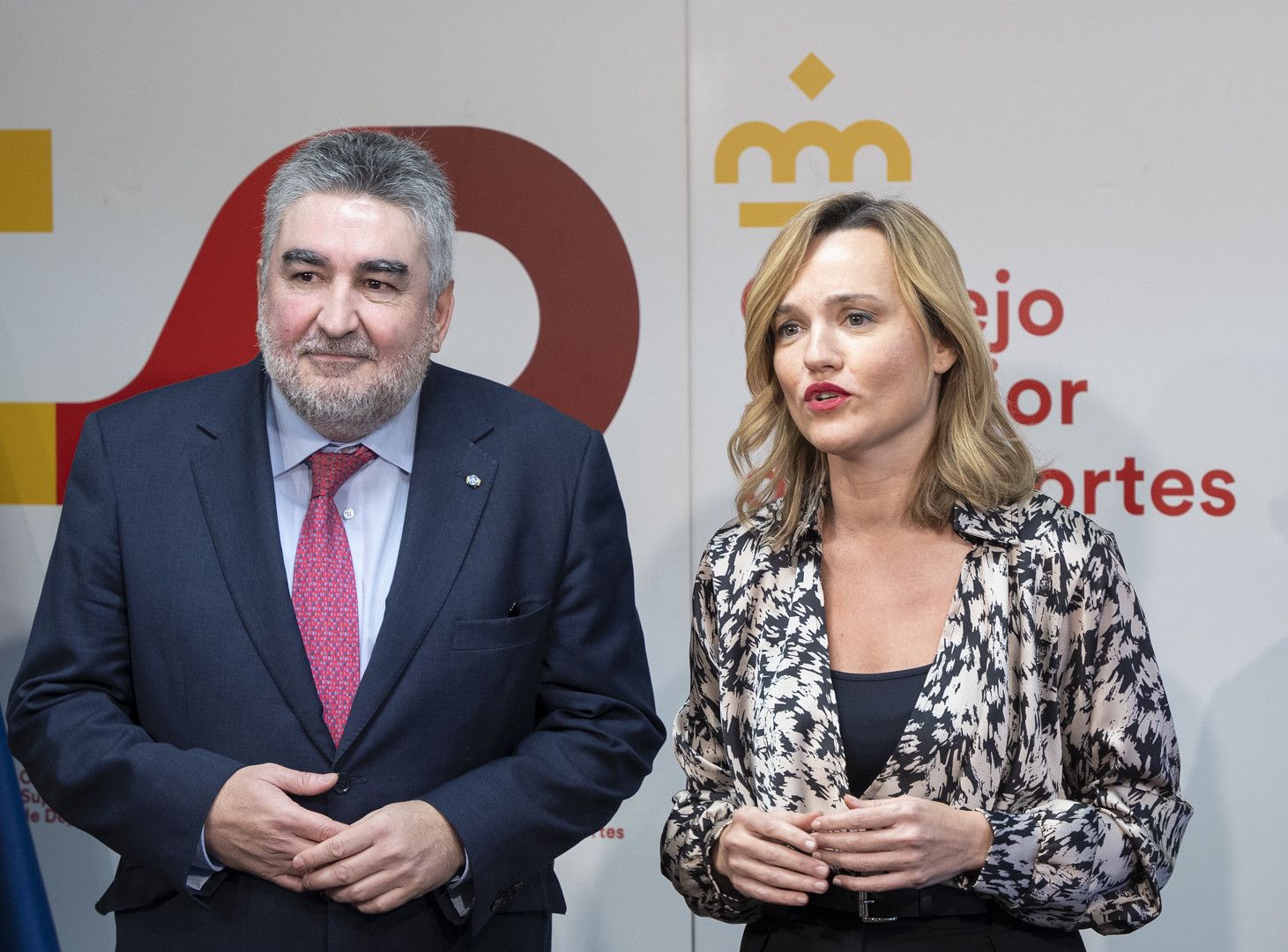 José Manuel Rodríguez Uribes y Pilar Alegría. Fotografía de Jose Manuel de Lago Panadero (CSD)