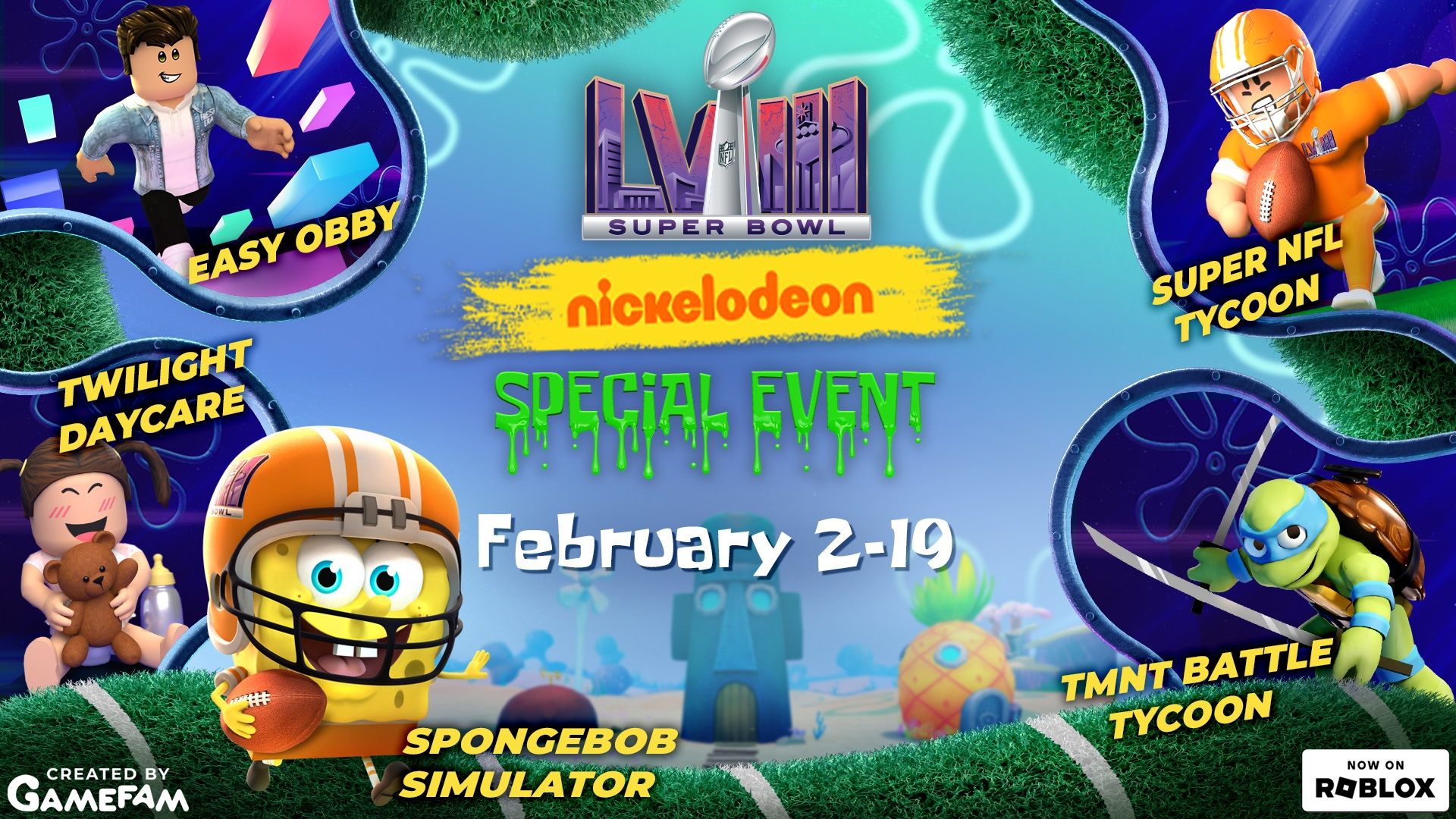 NFL Bob Esponja Nickelodeon Roblox