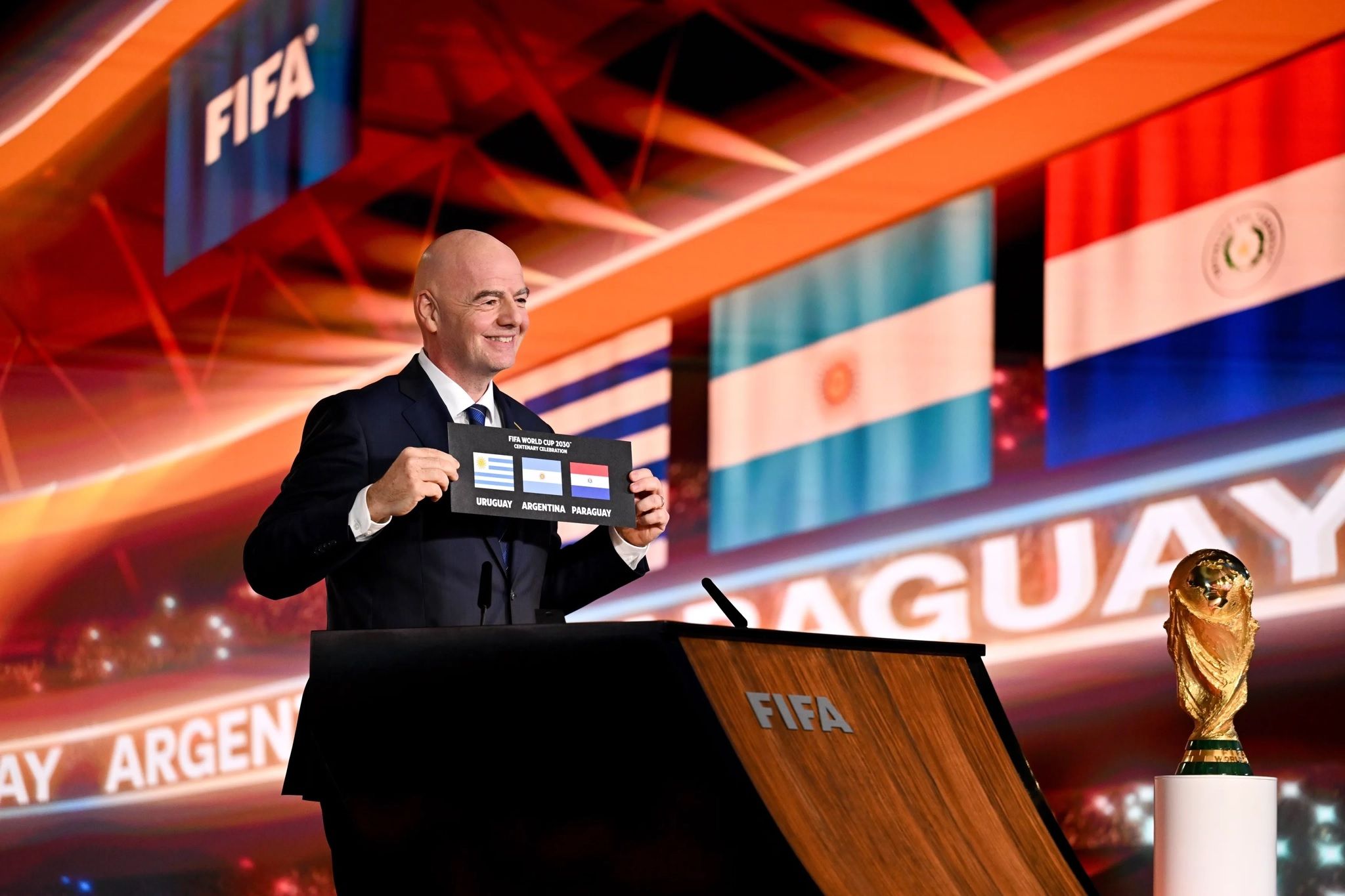 FIFA Mundial 2030 Argentina Uruguay Paraguay Infantino
