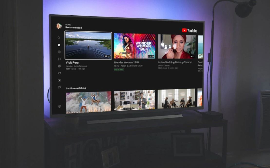 YouTube pantalla