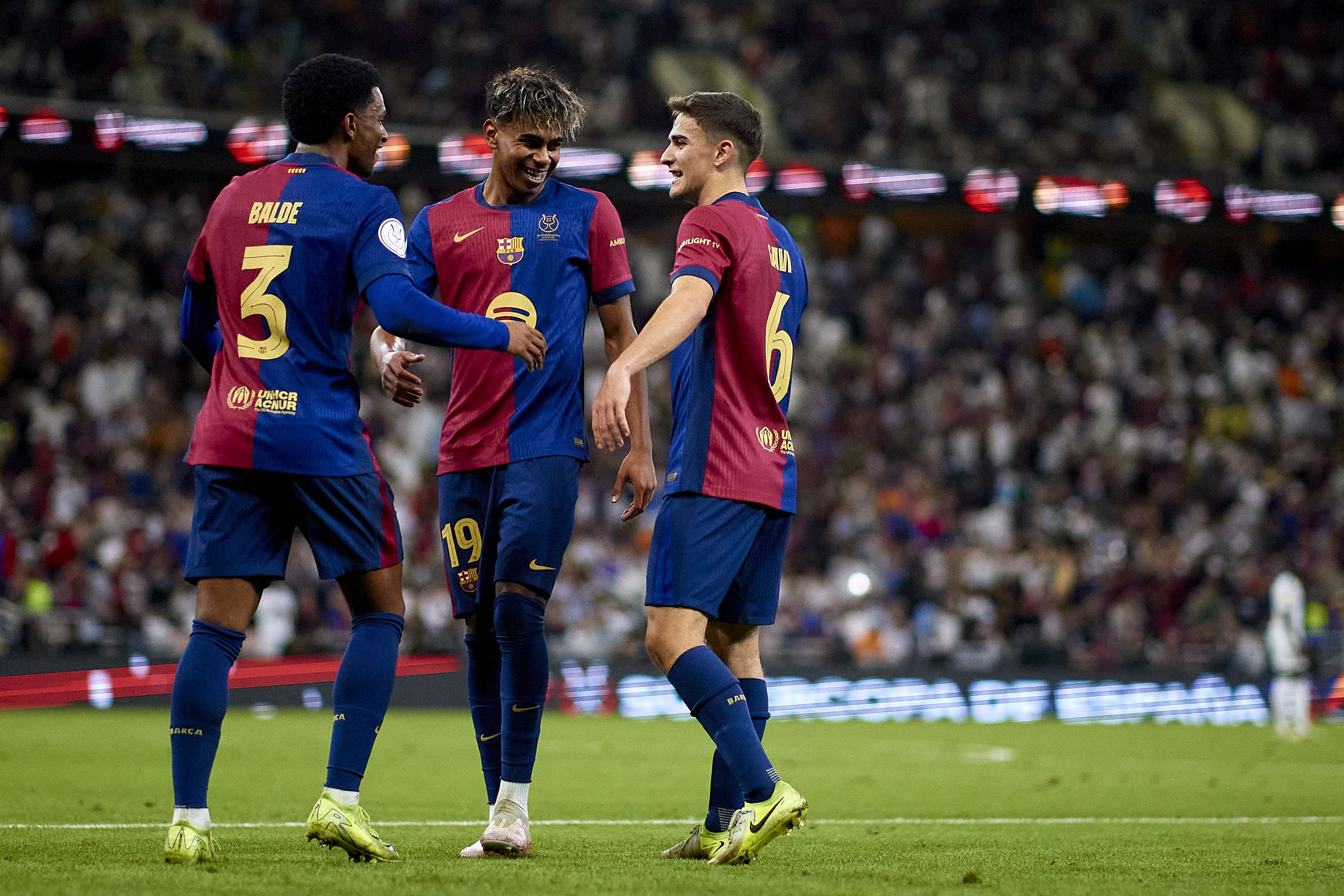 Los canteranos Balde, Lamine Yamal y Gavi. / RFEF Los canteranos Balde, Lamine Yamal y Gavi. / RFEF