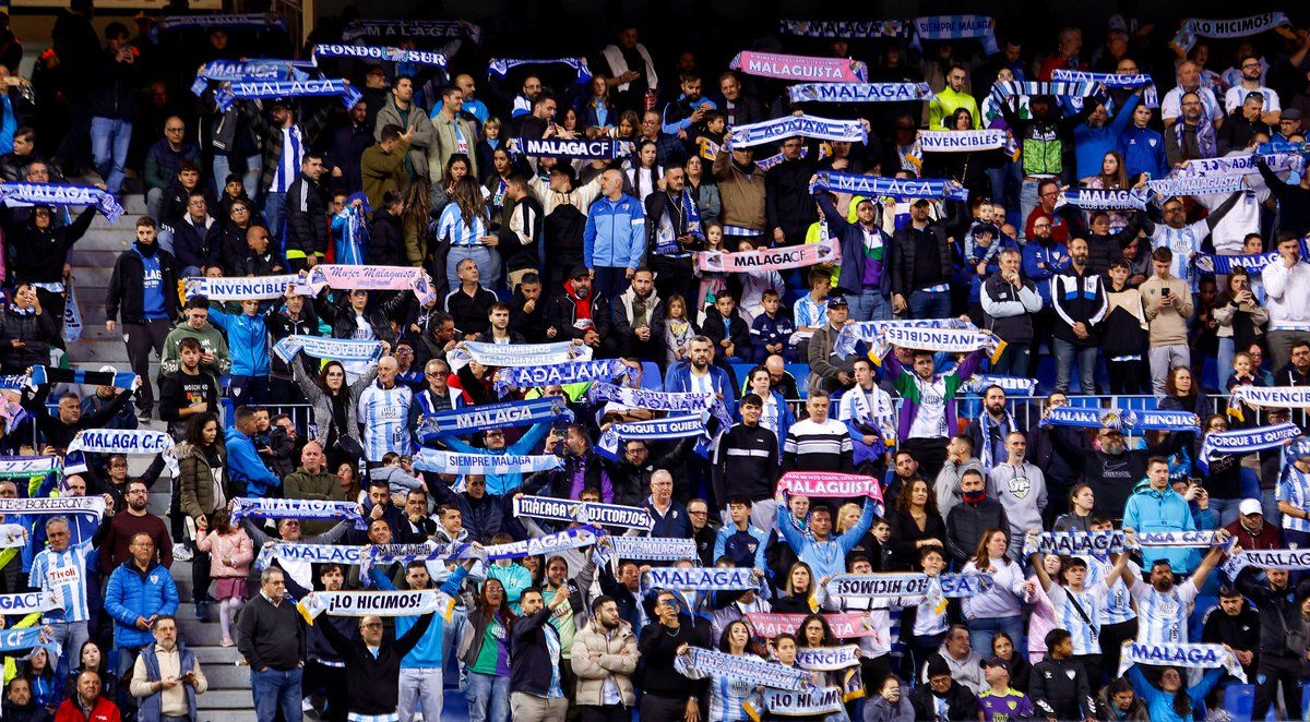 Malaga CF asistencia estadio laliga segunda division 2024 2025