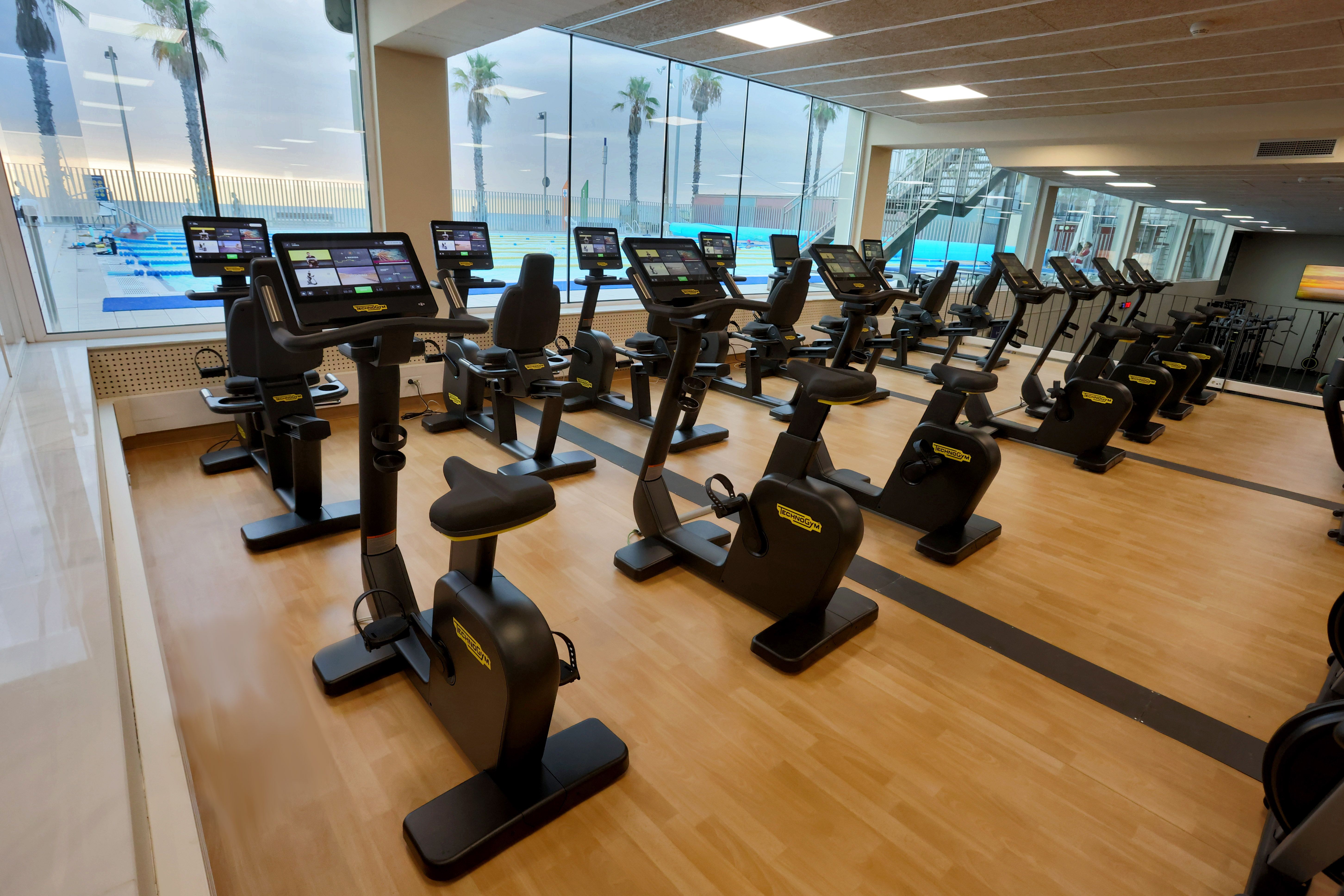 Zona de cardio del gimnasio del CN Atlètic-Barceloneta