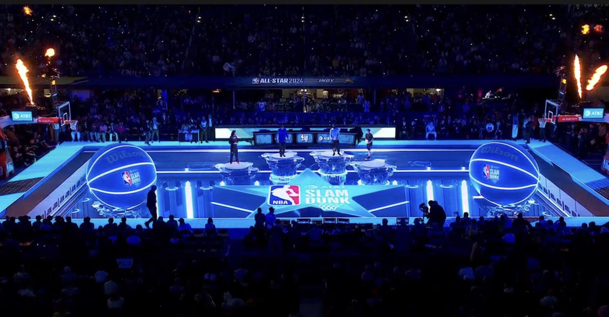 Wilson utilizó los nuevos suelos LED para tener una destacada presencia in-game