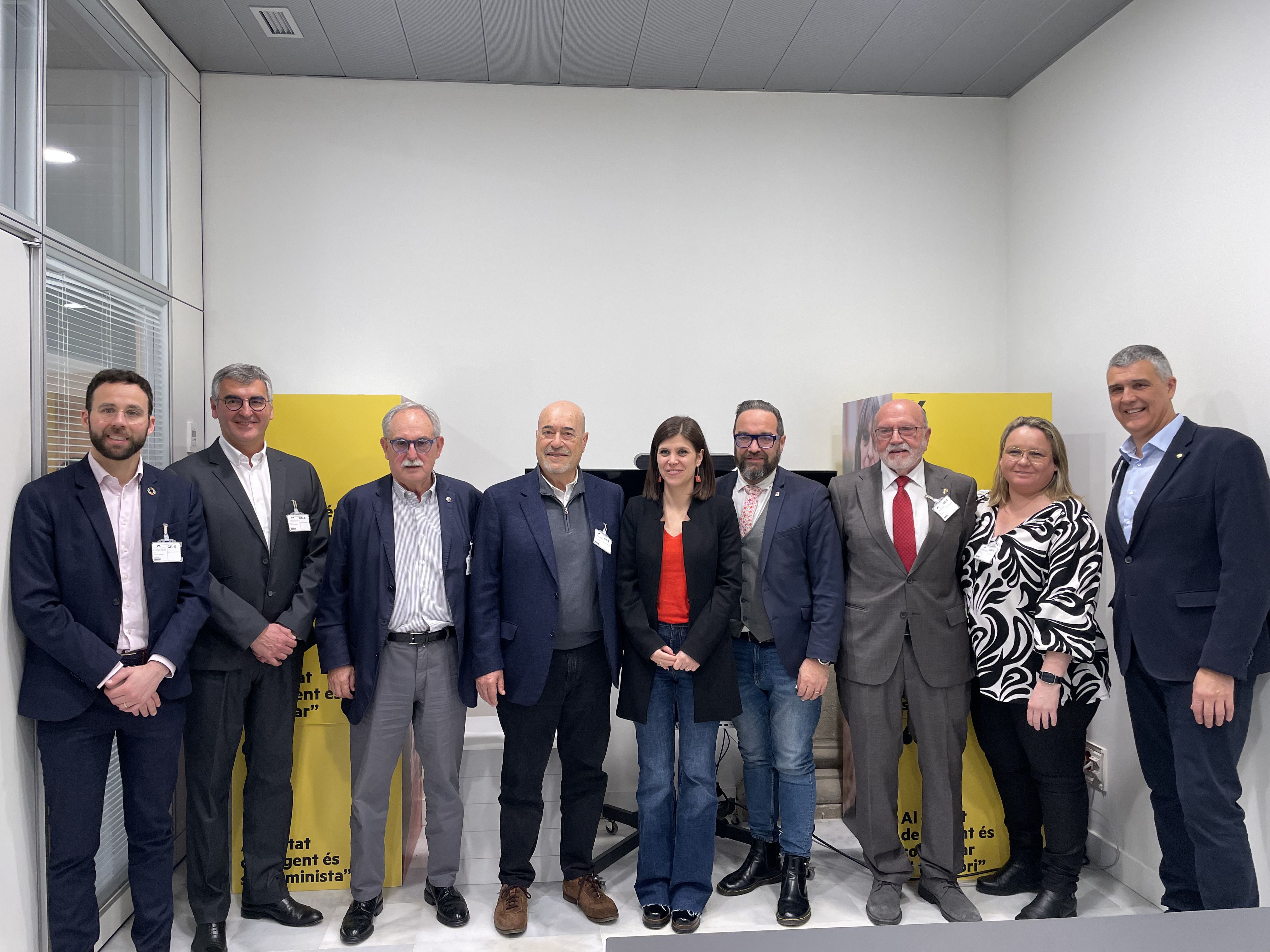 Con los portavoces de ERC, Marta Vilalta y Juli Fernández