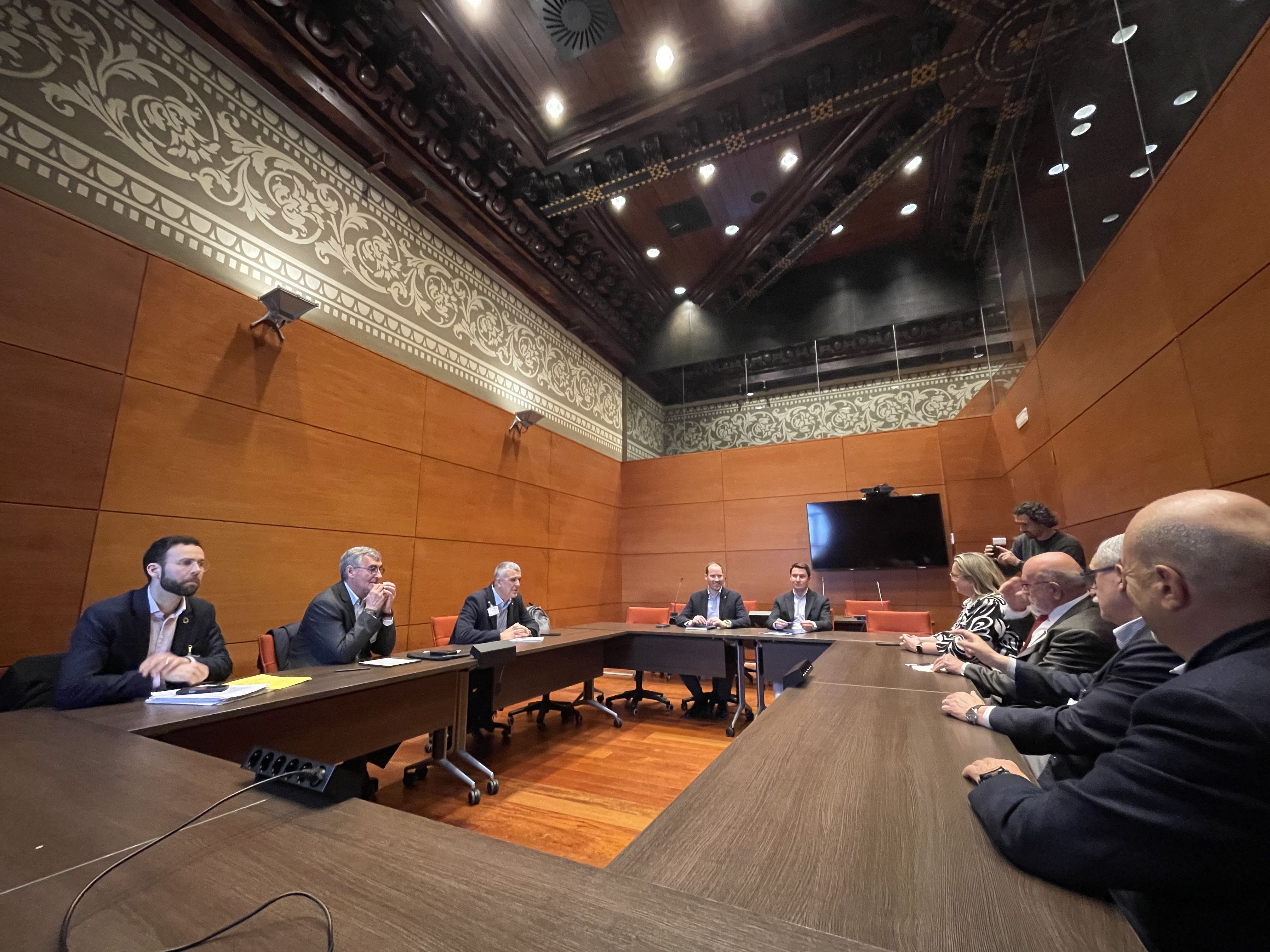 Reunión con los portavoces del PP, Juan Fernández y Pau Ferran