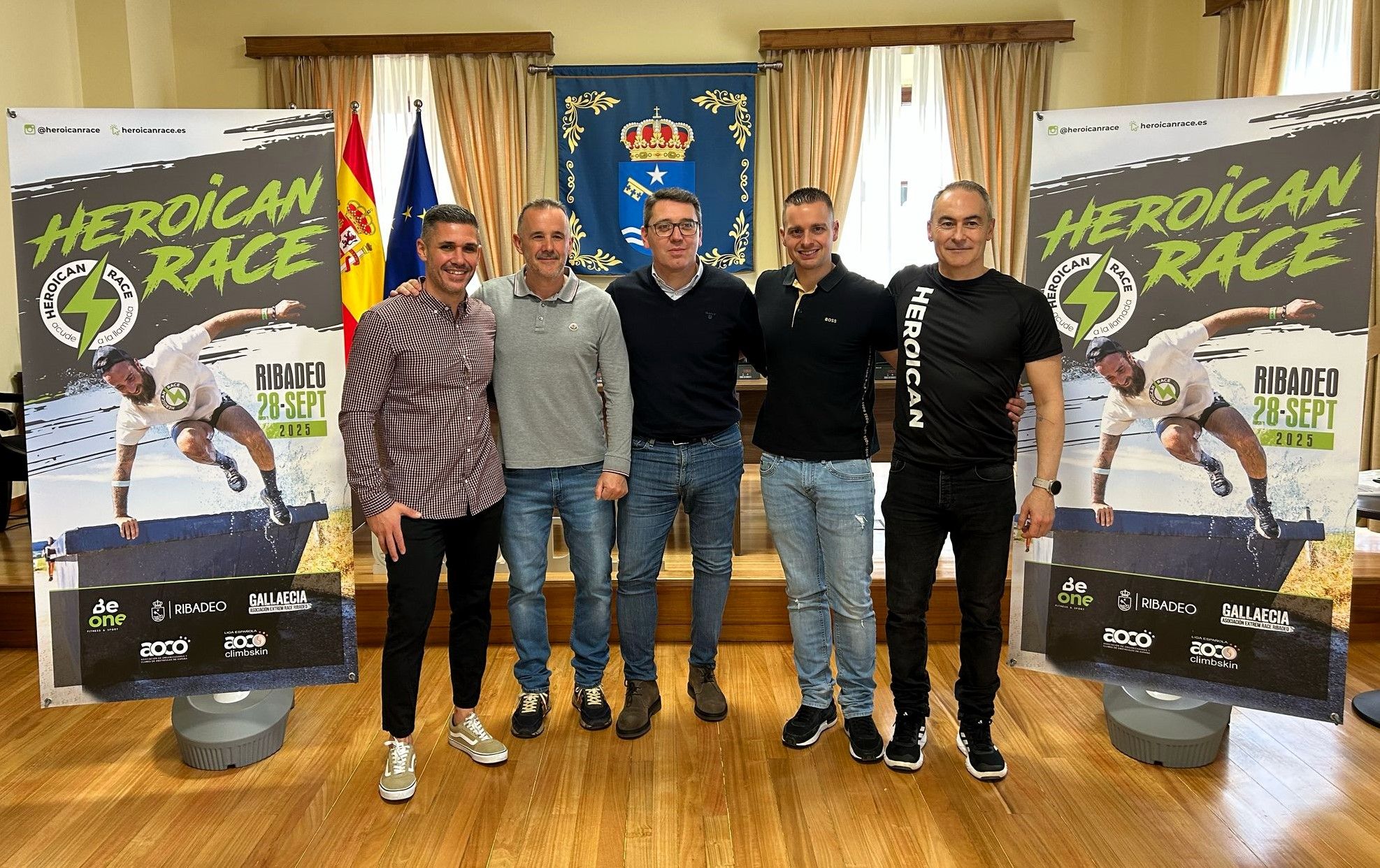 Heroican Race  Matías Gago (Director de Producto e Innovación del Grupo BeOne), Roberto Ramos (Director General de Grupo BeOne), Daniel Vega (Alcalde de Ribadeo), Francisco José Silvent (Concejal de Deportes de Ribadeo) y Marcos Pérez (Director de Carrera) 1