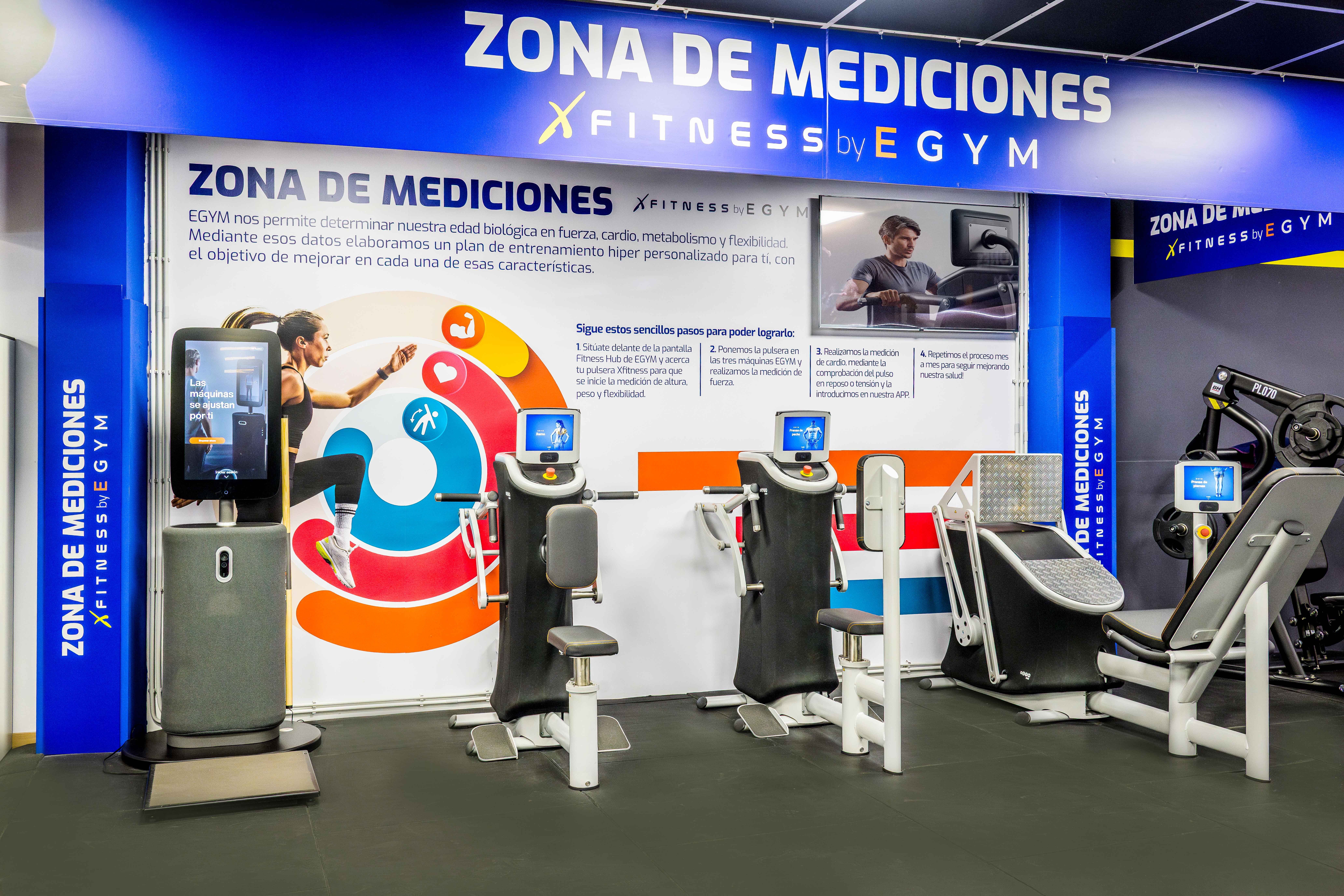 Zona de mediciones del gimnasio Xfitness de Getafe