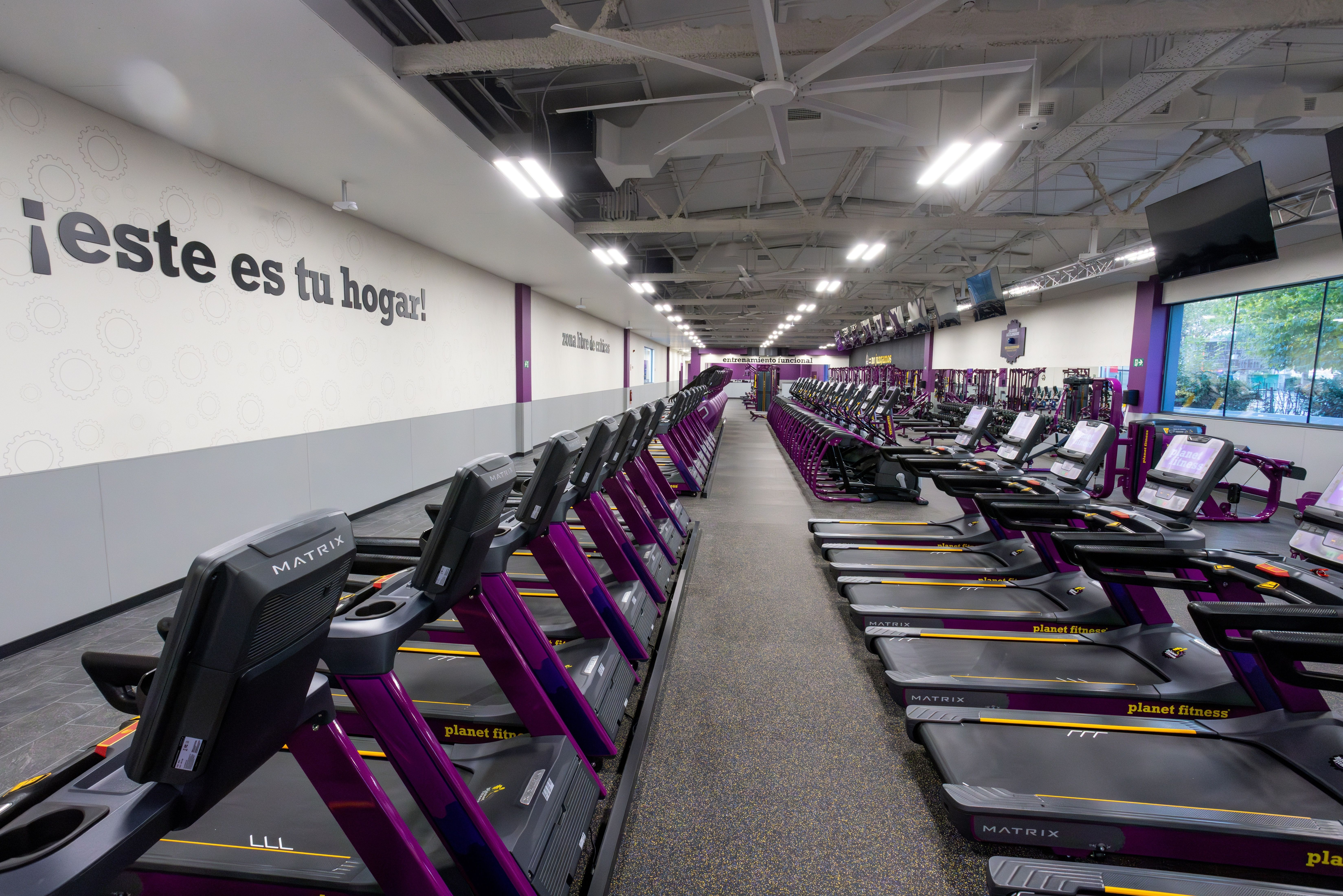 Cintas de correr en el gimnasio de Planet Fitness en Fuenlabrada