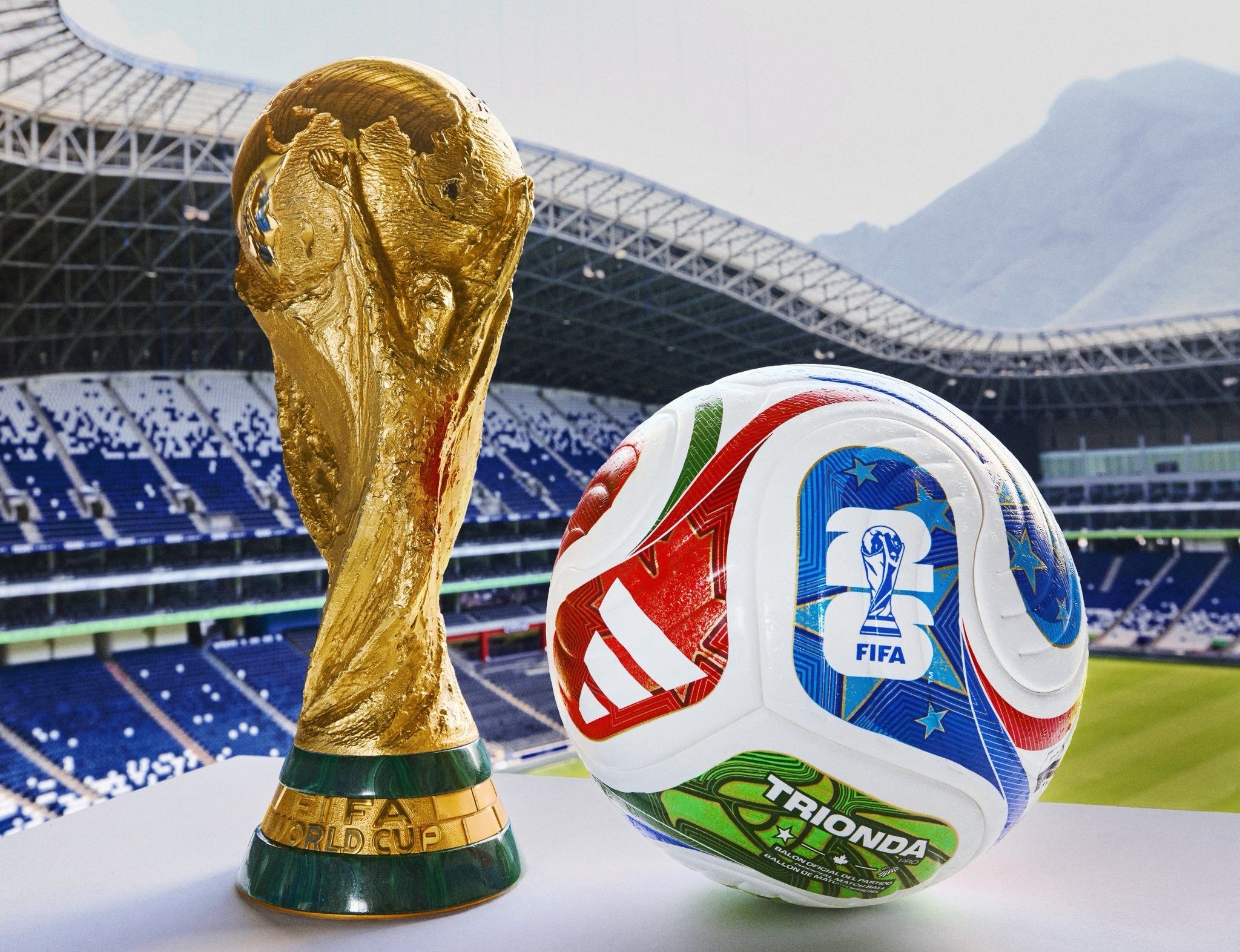 Mundial 2026 Balón Adidas Trofeo FIFA estadio