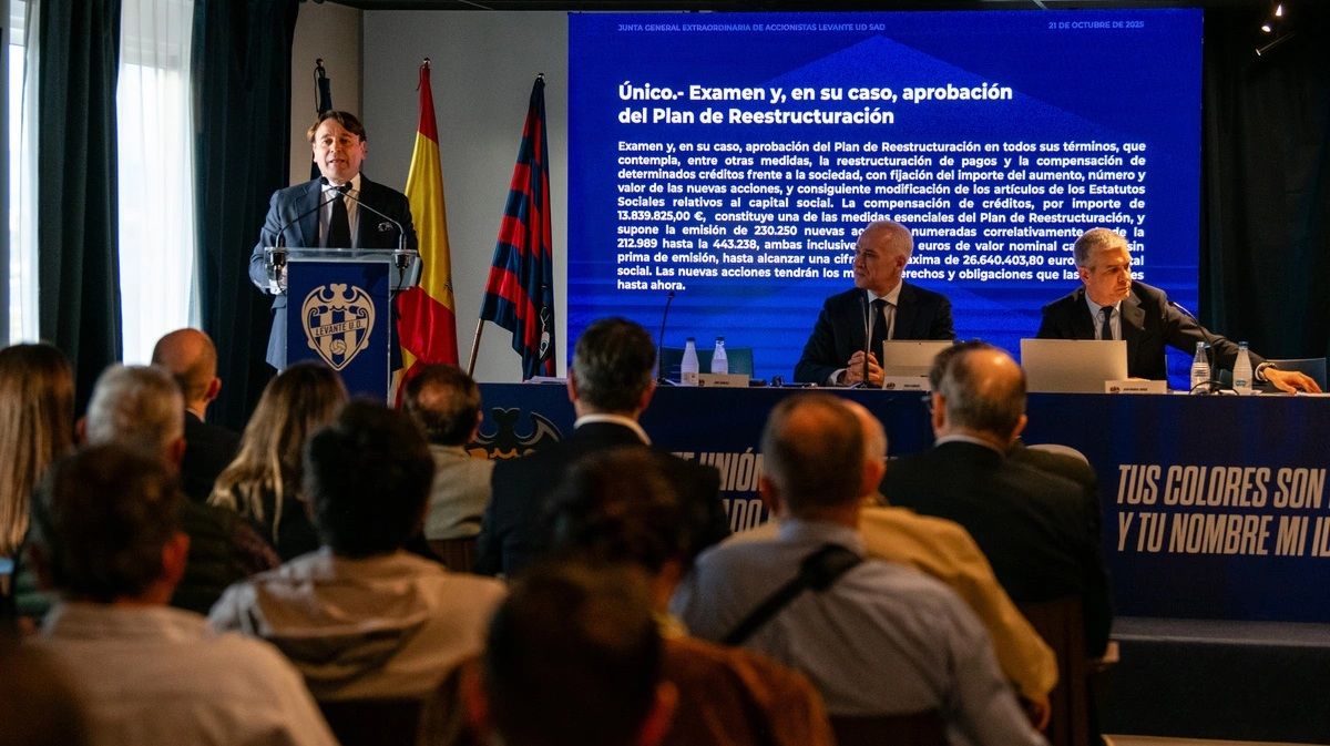 Levante UD Jose Danvila maximo accionista Junta 2025
