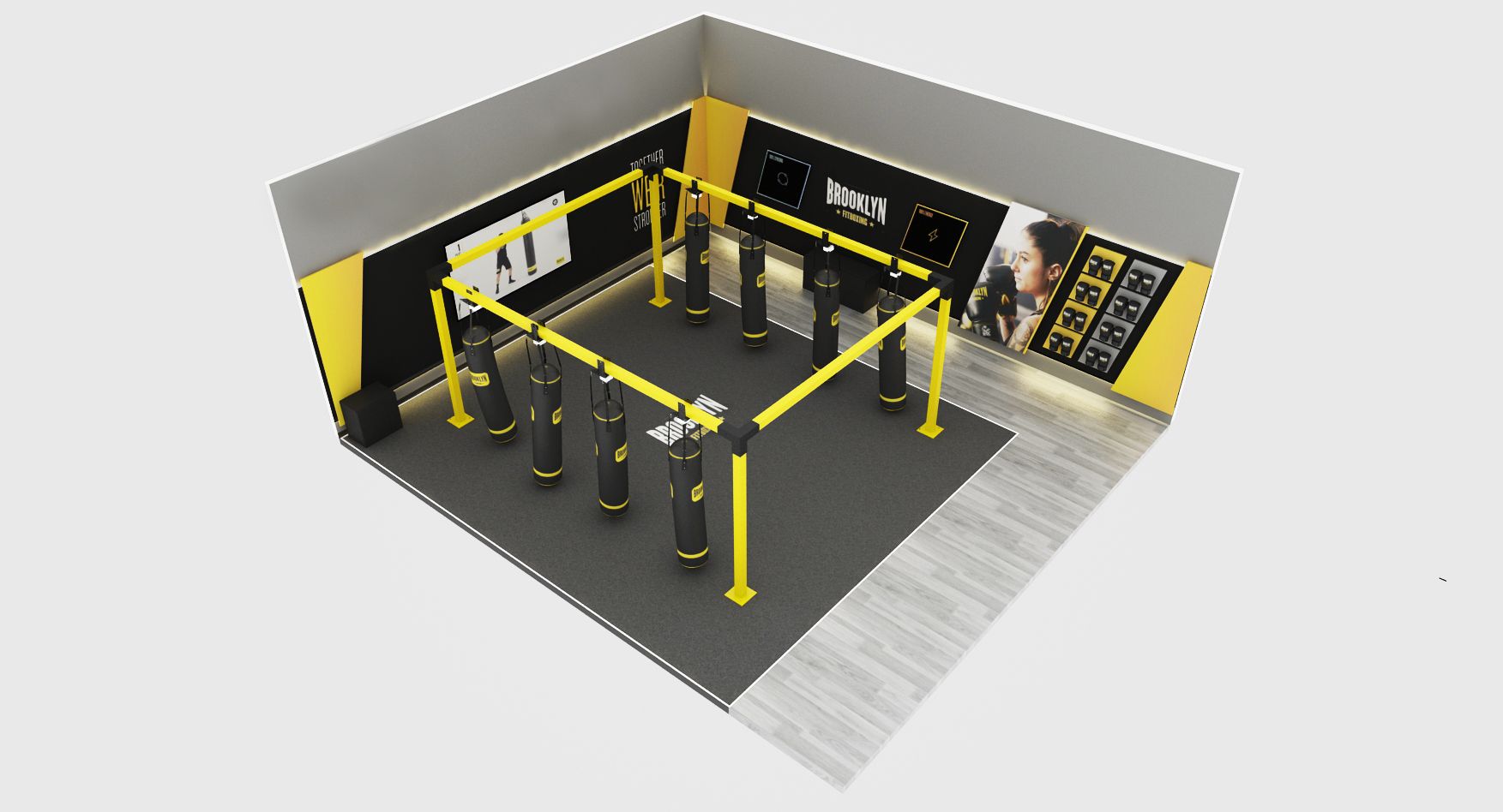 El formato Brooklyn Fitboxing Go es más reducido que el resto