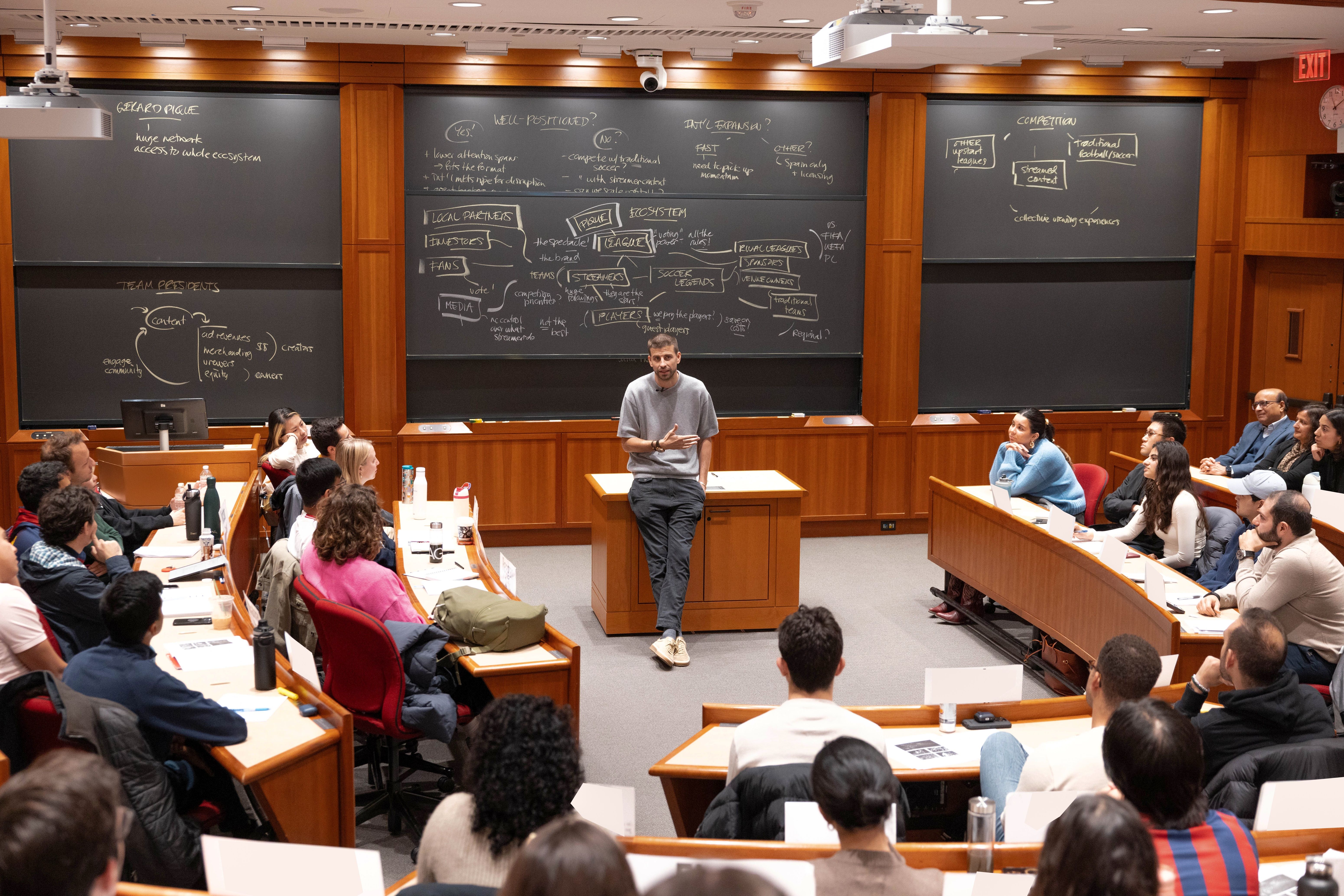 Piqué, en Harvard. Foto: Evgenia Eliseeva