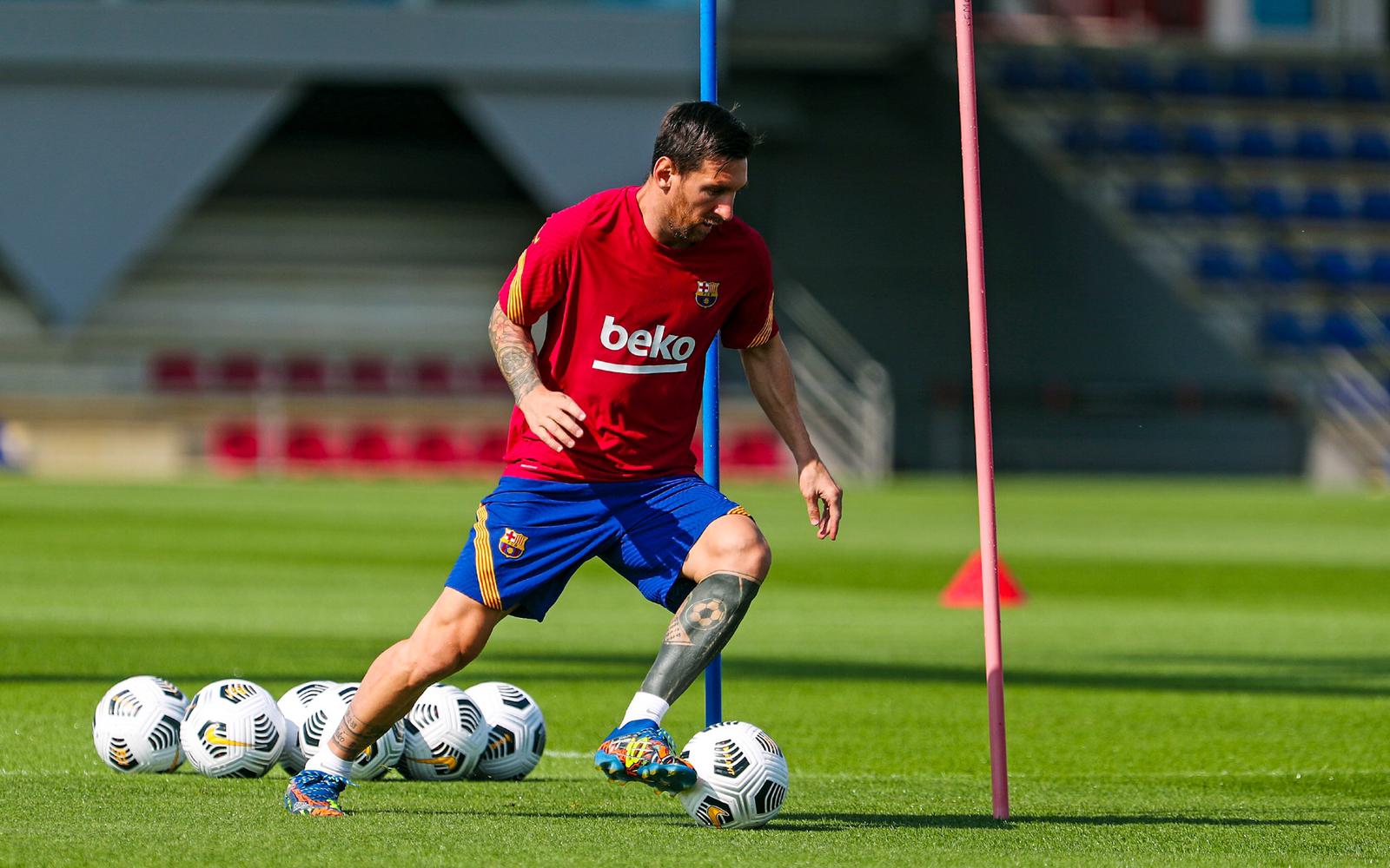 messi fc barcelona entreno 20 21