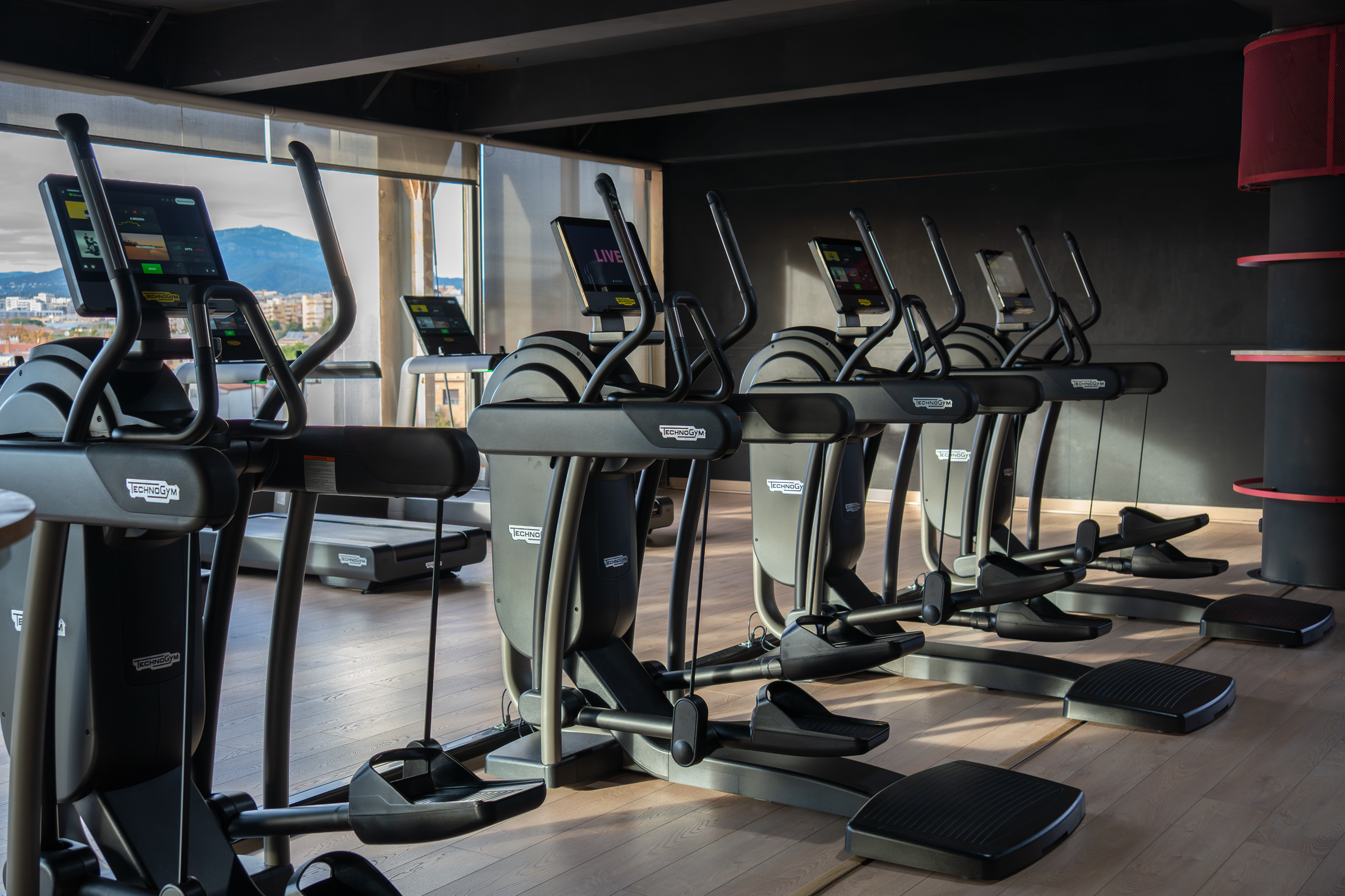 Espacio de cardio con cintas elípticas de Technogym