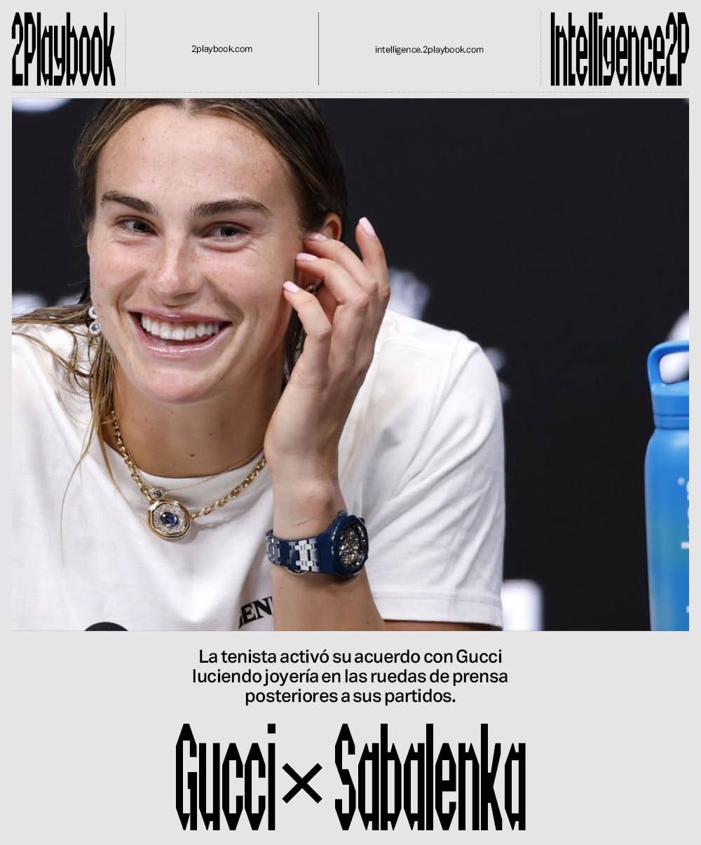 Gucci empezó a activar su patrocinio con Sabalenka dentro y fuera de la pista