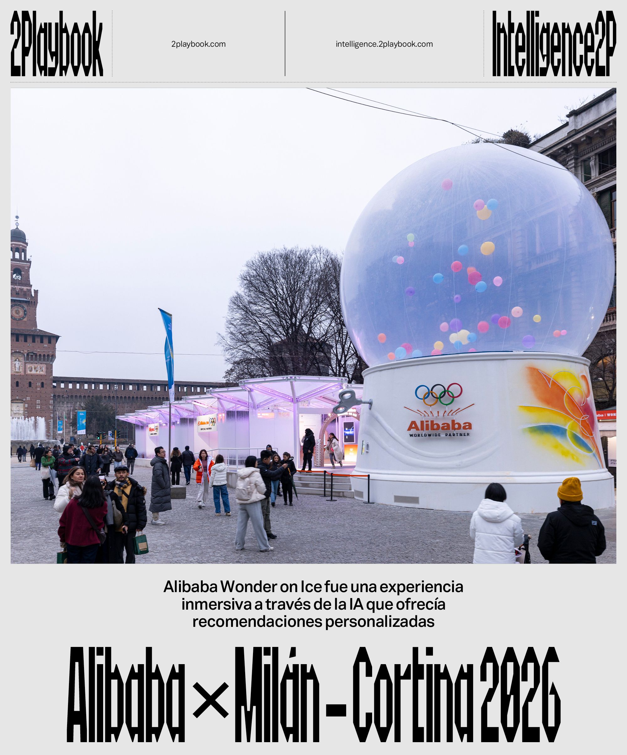 Alibaba contaba con un espacio en la Piazza del Castello Sforzesco de Milán