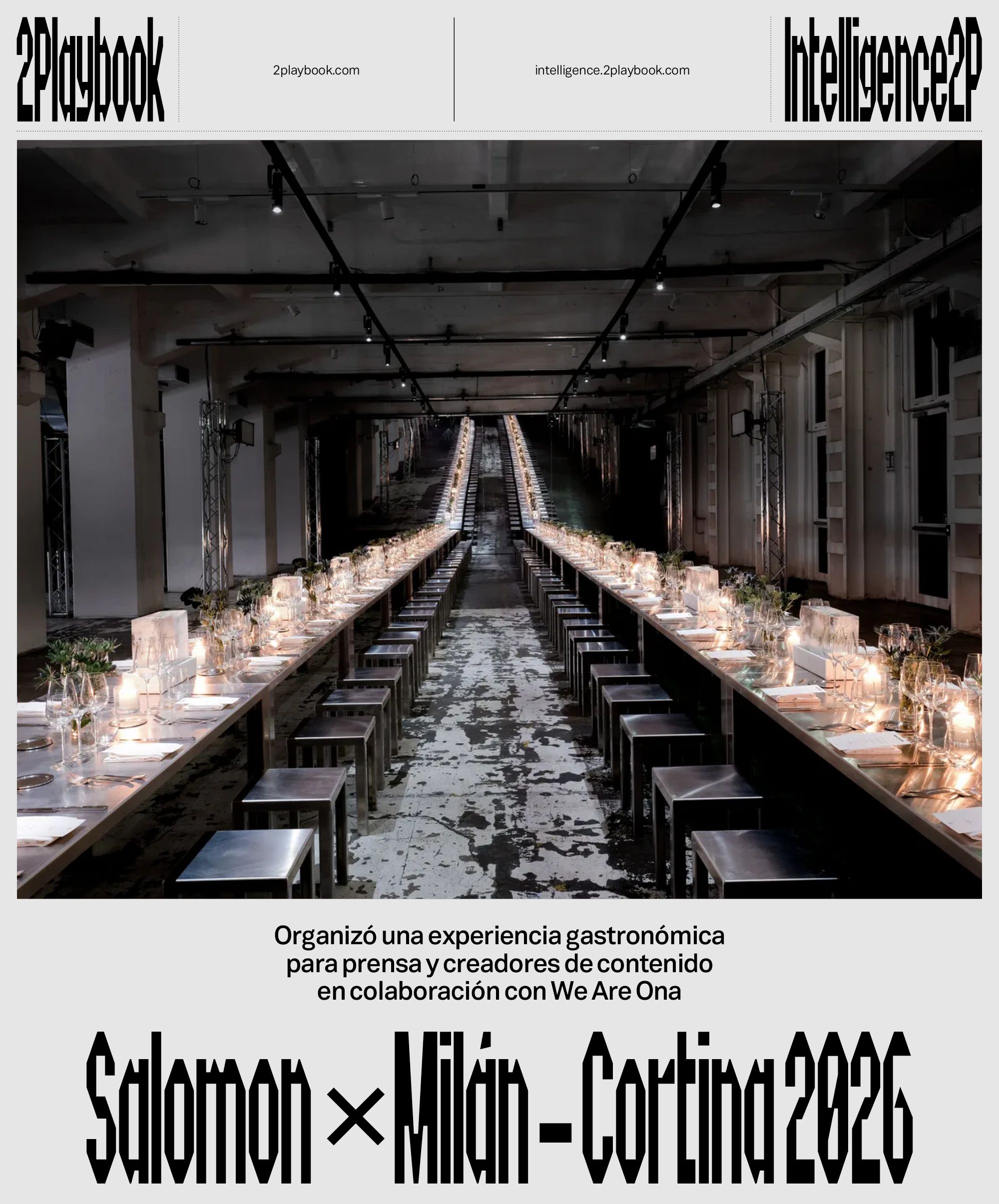 Salomon sorprendió con una experiencia gastronómica