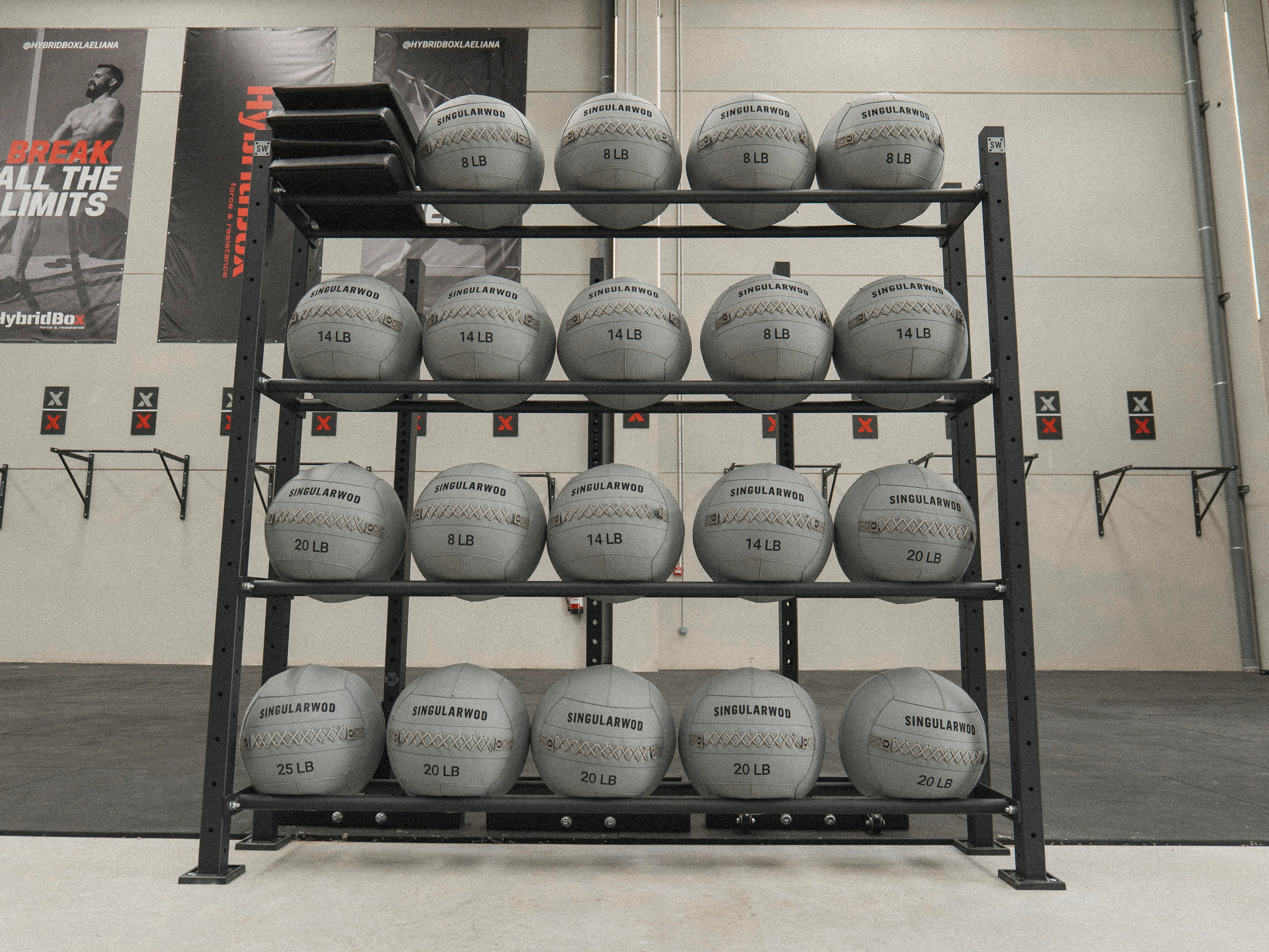 Las Sandbags de SINGULARWOD cuentan con un diseño que favorece la diferenciación de sus respectivos pesos