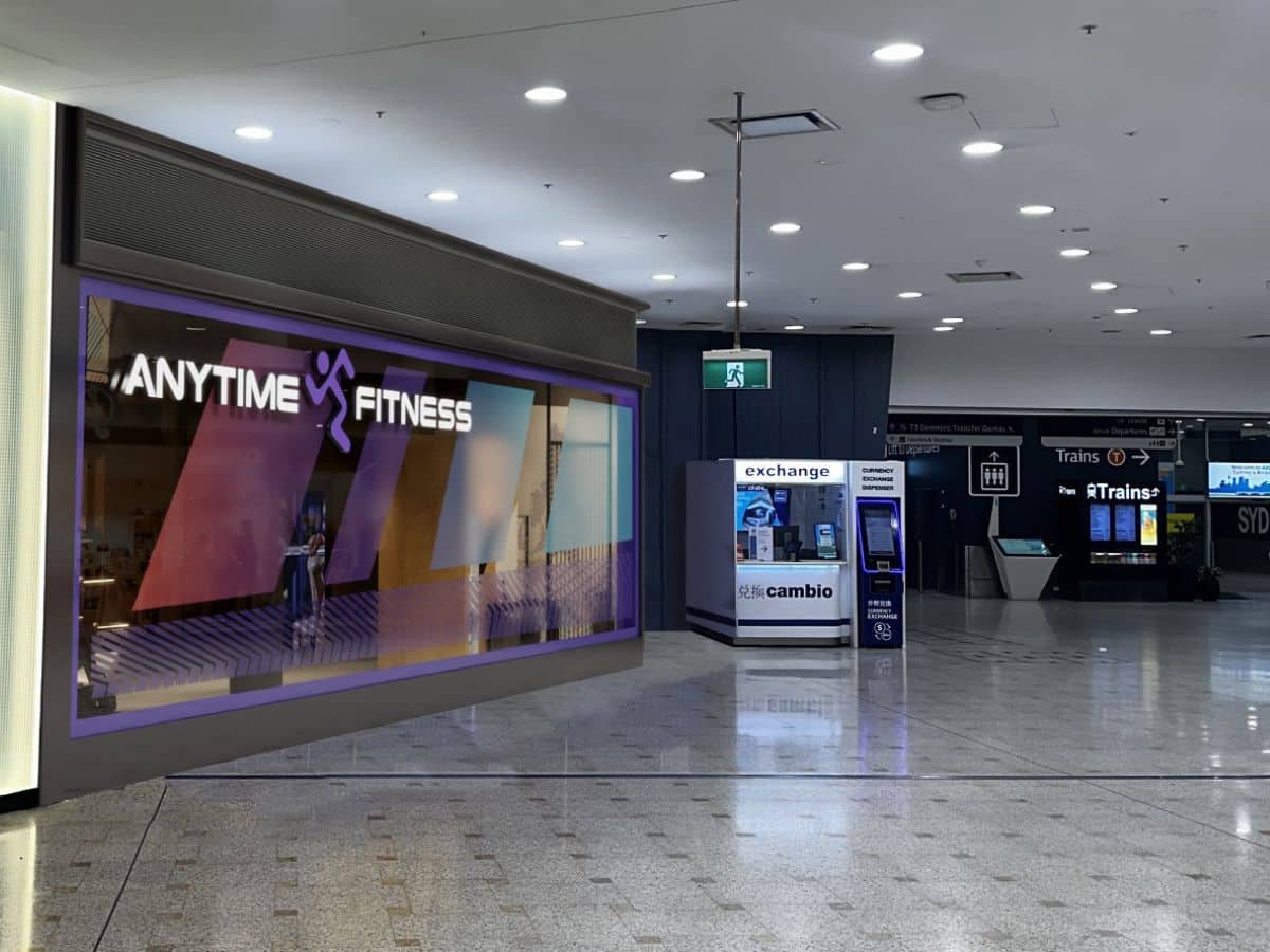 Gimnasio de Anytime Fitness en el aeropuerto de Sydney