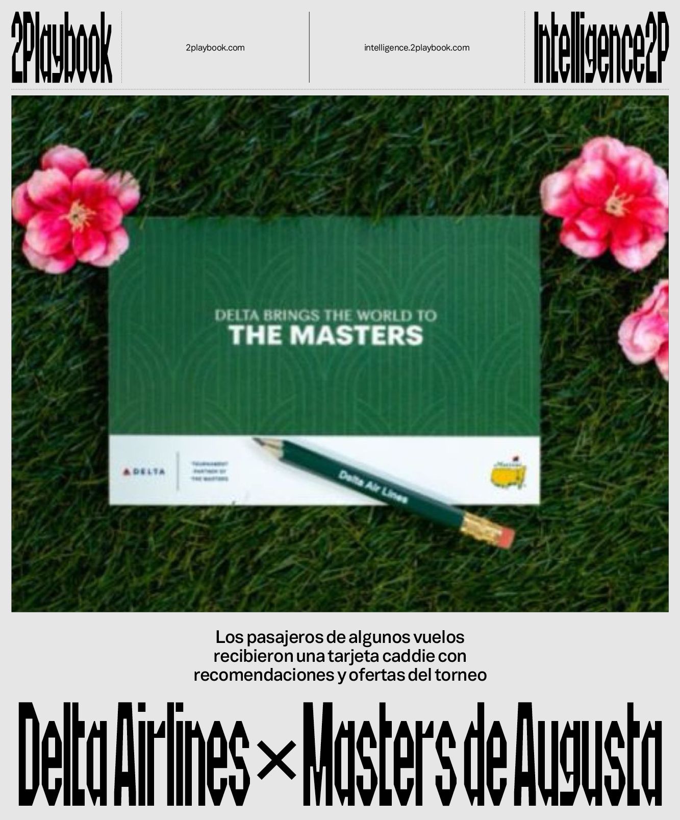 Los pasajeros de vuelos seleccionados con salida desde Los Ángeles, Atlanta y Augusta recibieron una tarjeta caddie