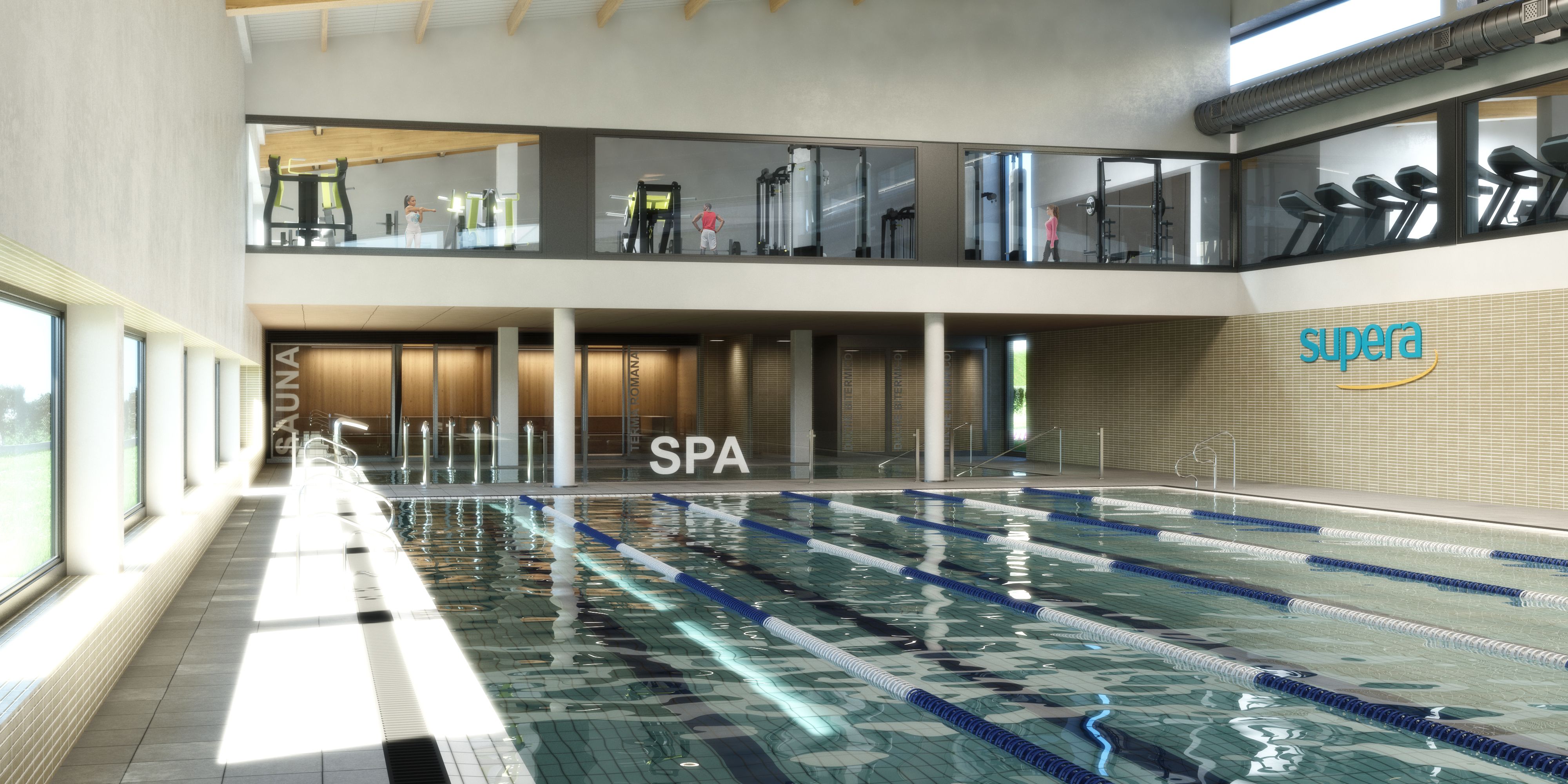 Piscina  gimnasio Supera