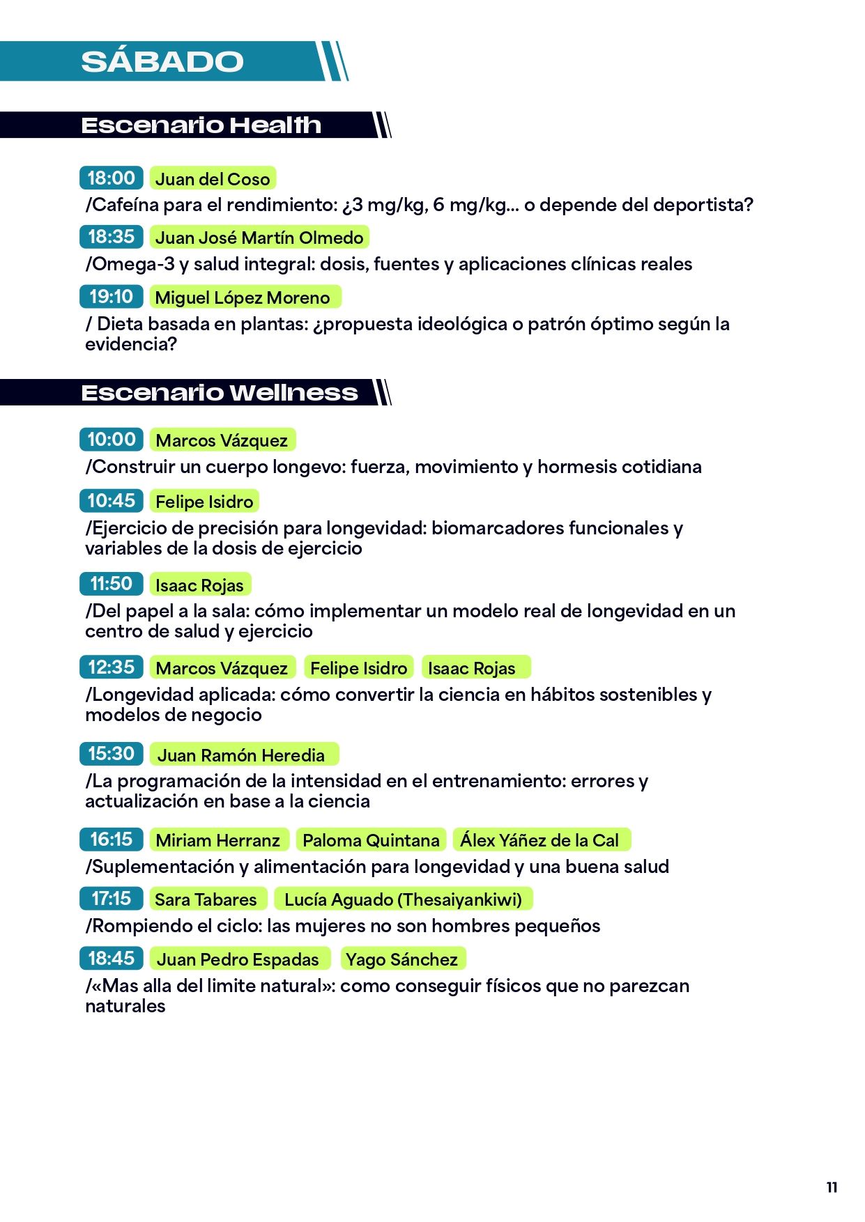 El sábado se abordarán temáticas como longevidad y hábitos sostenibles El sábado se abordarán temáticas como longevidad y hábitos sostenibles