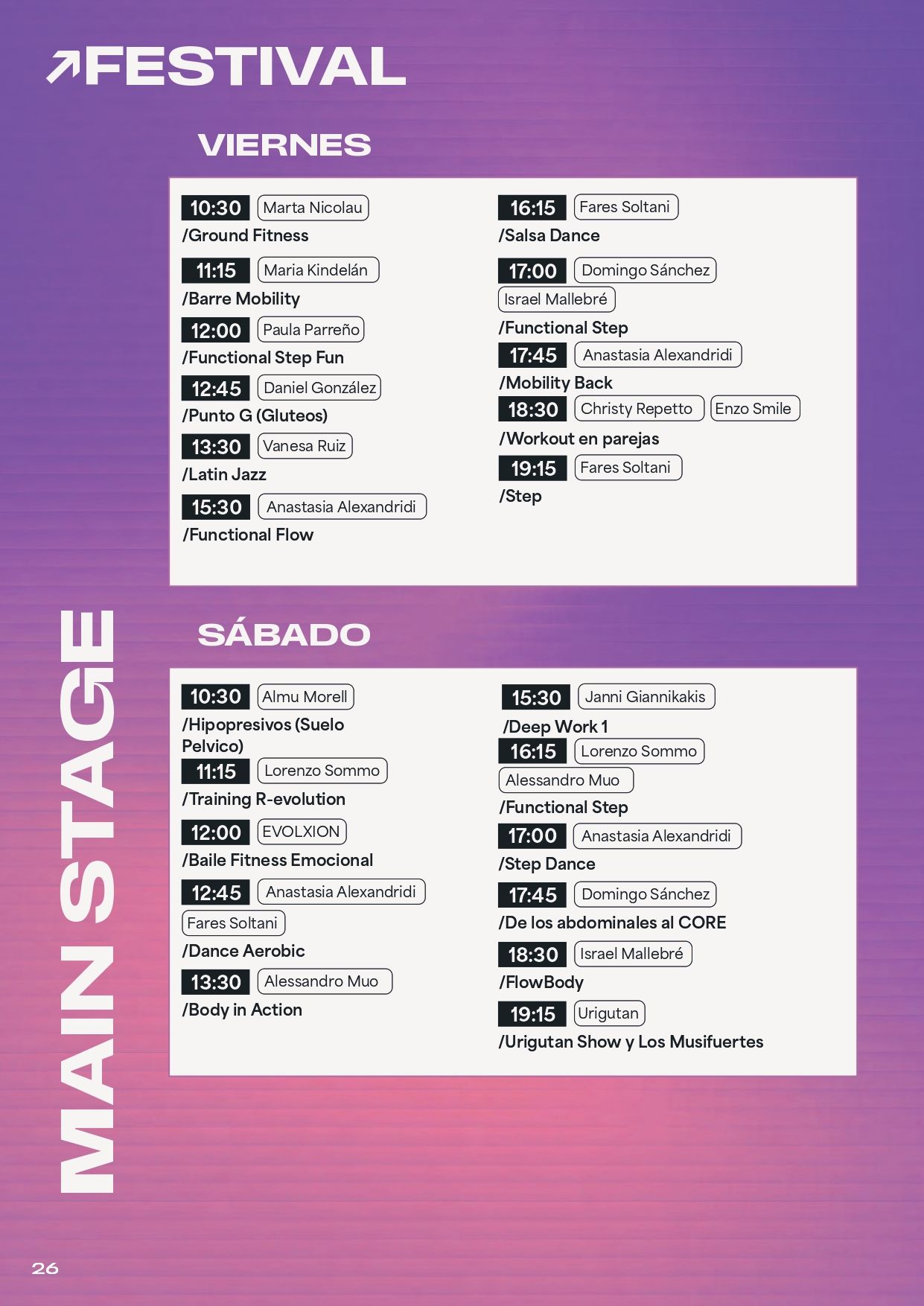 El festival también contará con sesiones de funcional e hipopresivos