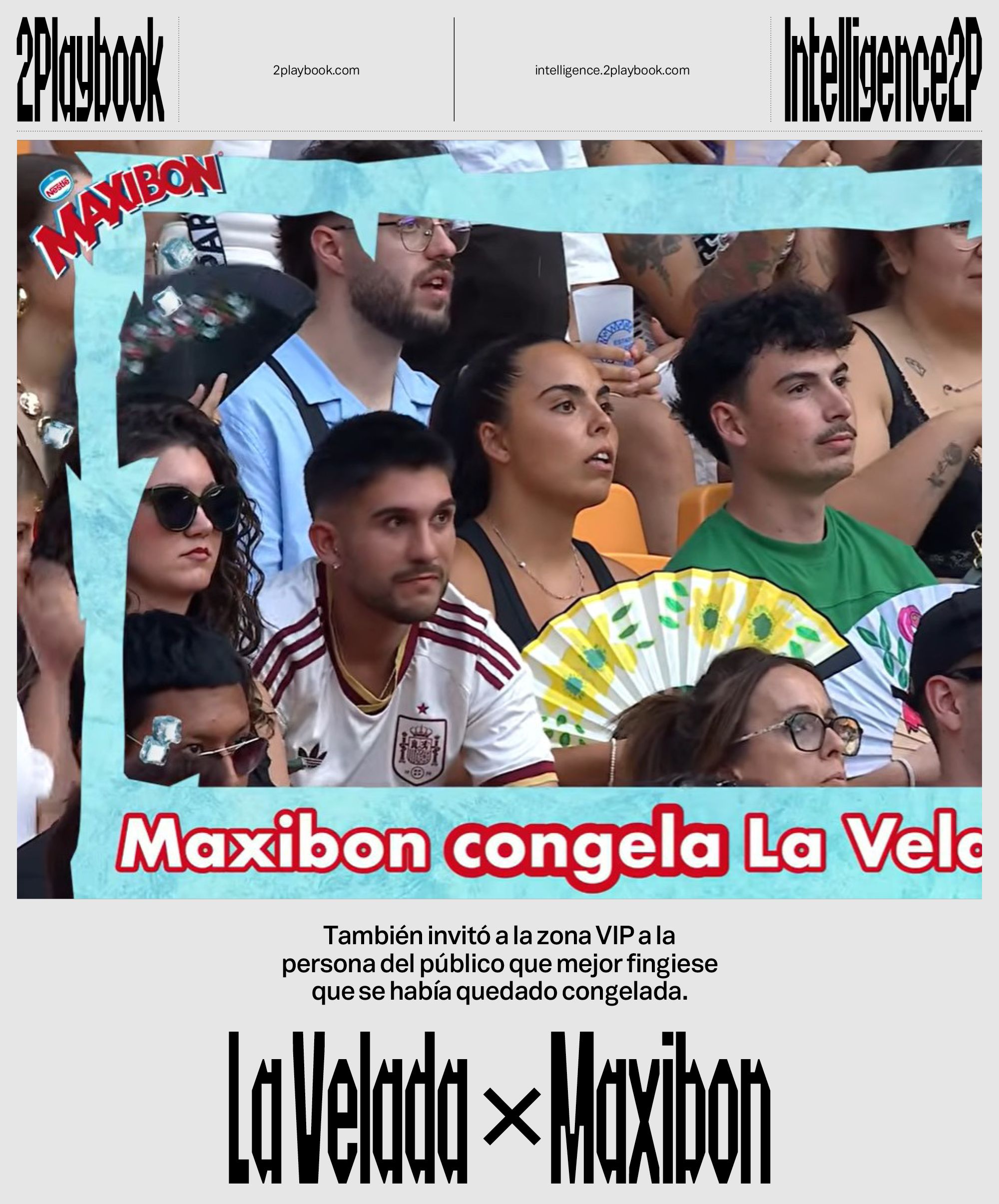La marca de helados invitó a la zona VIP a la persona del público que mejor fingiese que se había quedado congelada
