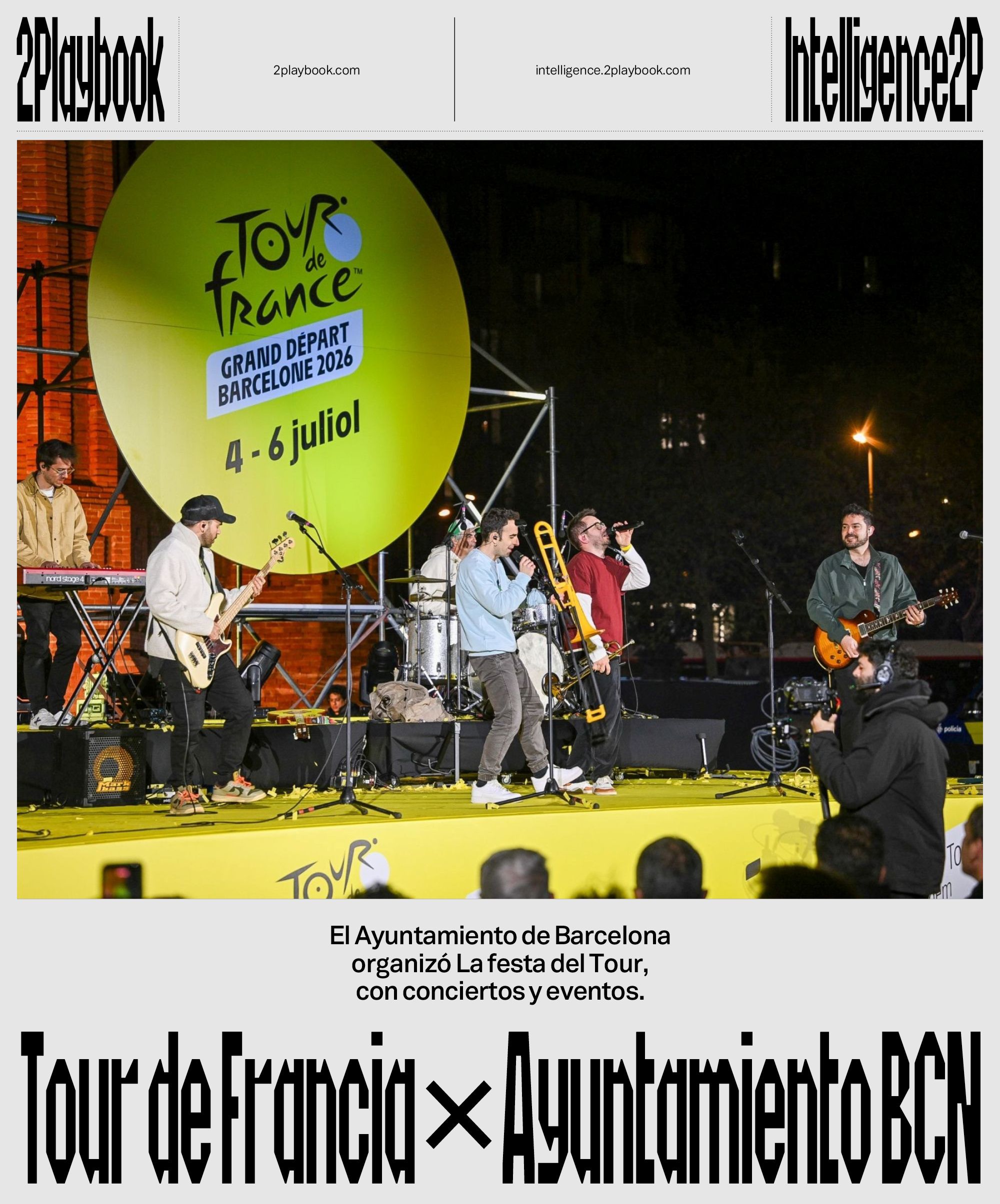 La festa del Tour fue organizada por el Ayuntamiento de Barcelona y contó con numerosos shows y eventos.