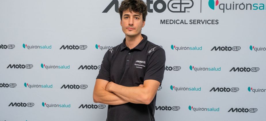 Carlos Crespo, fisioterapeuta del MotoGP Health Center Quirónprevención. Carlos Crespo, fisioterapeuta del MotoGP Health Center Quirónprevención.