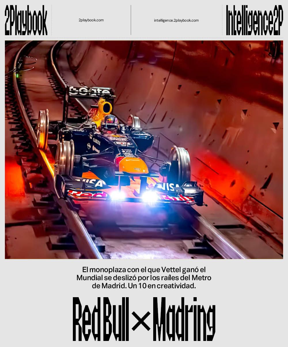 Red Bull lleva la Fórmula 1 al Metro de Madrid con el monoplaza con el que Sebastian Vettel ganó el Mundial de 2012. La acción se acompañó con creación de contenido audiovisual para compartir en redes. 