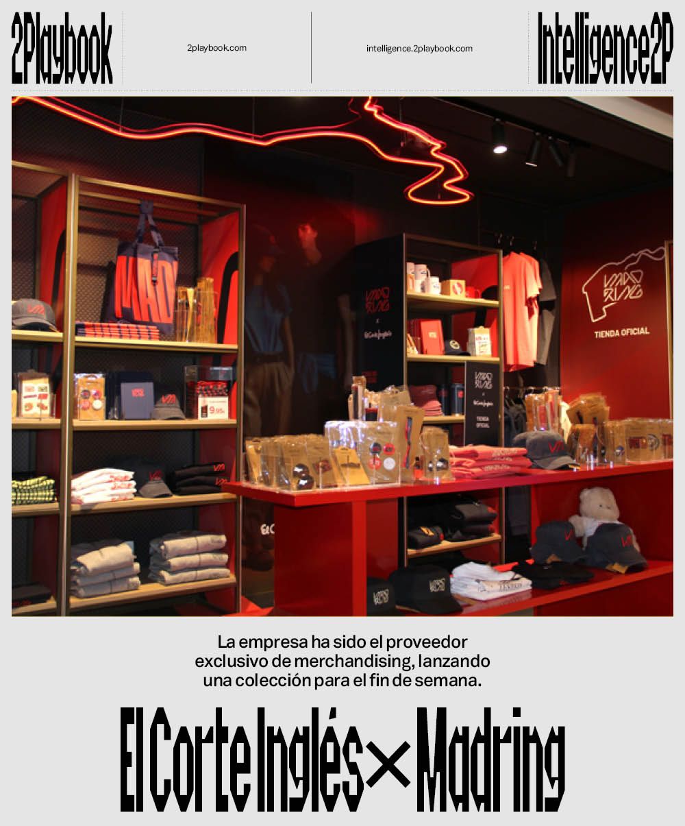 El Corte Inglés se convierte en proveedor exclusivo de merchandising del Gran Premio de España con una colección diseñada para la cita de Madrid.